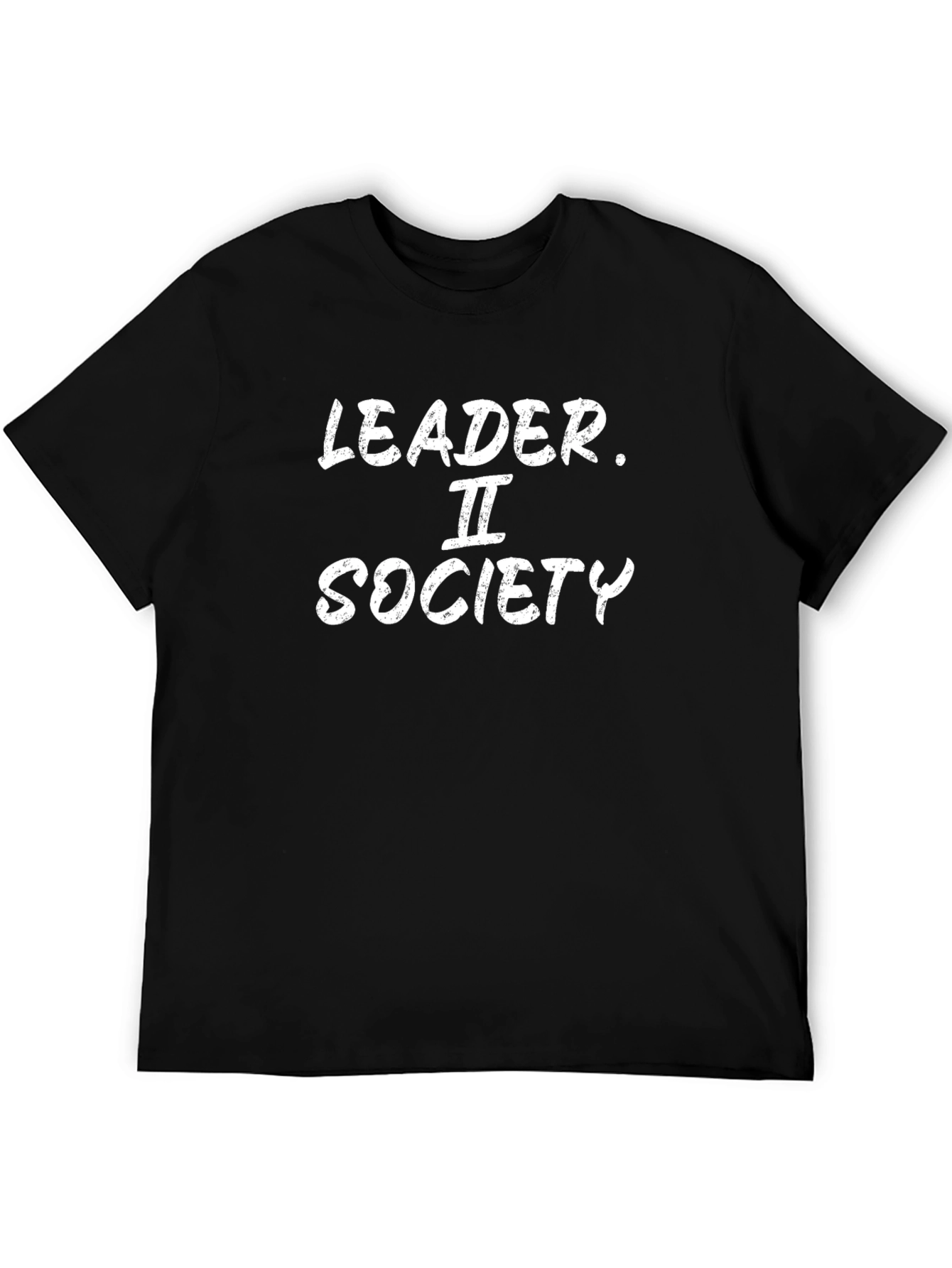 Leader II Society Graphic Tee - Black Cotton T-Shirt