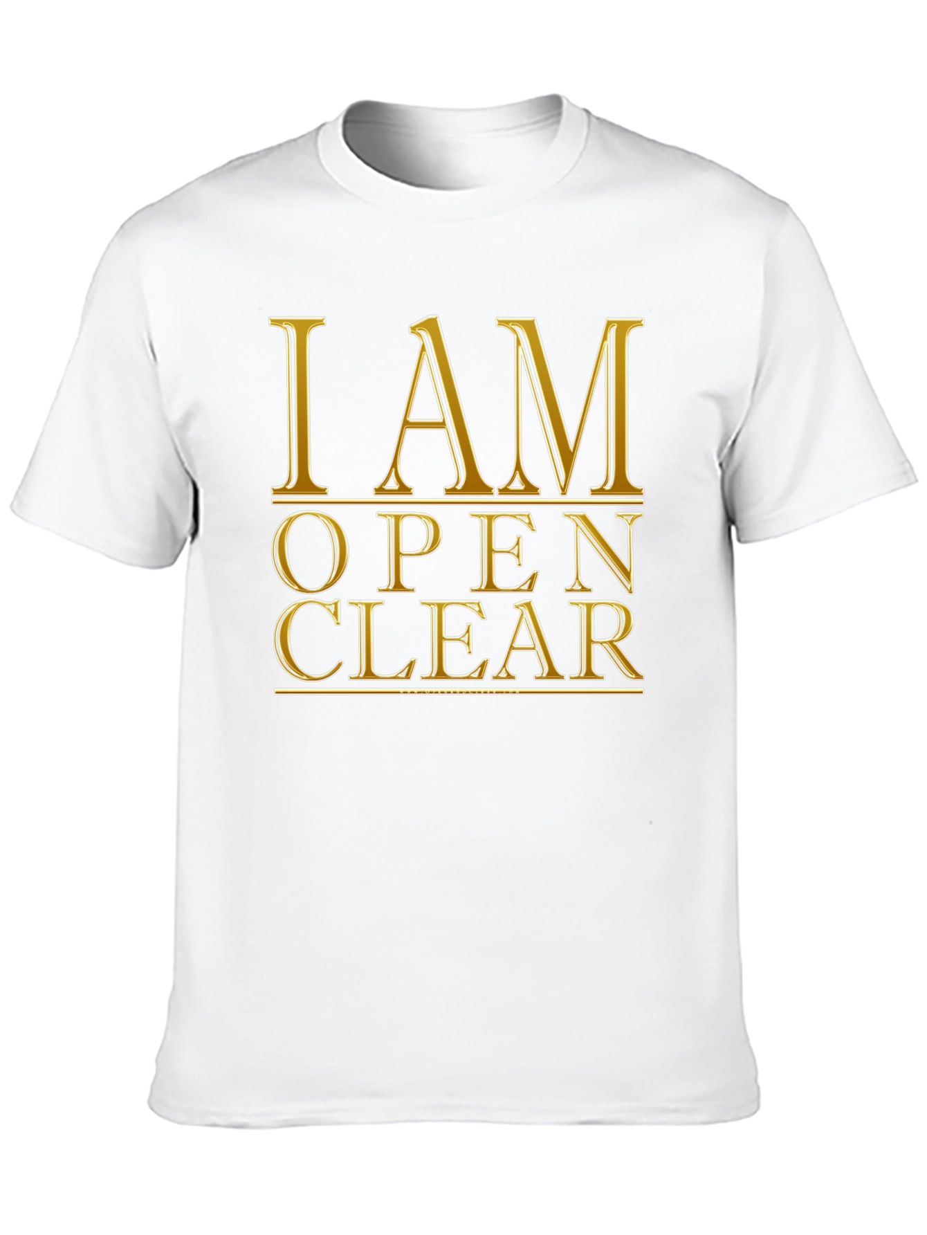 I AM OPEN CLEAR Black Graphic T-Shirt