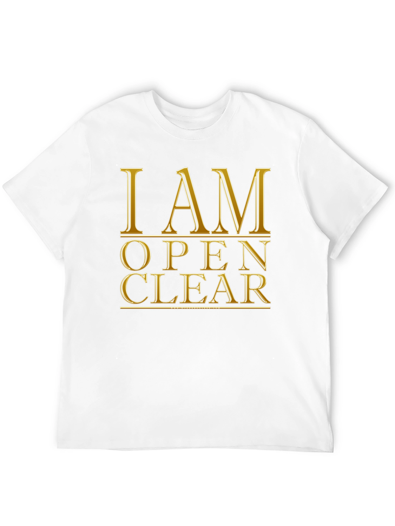 I AM OPEN CLEAR Black Graphic T-Shirt