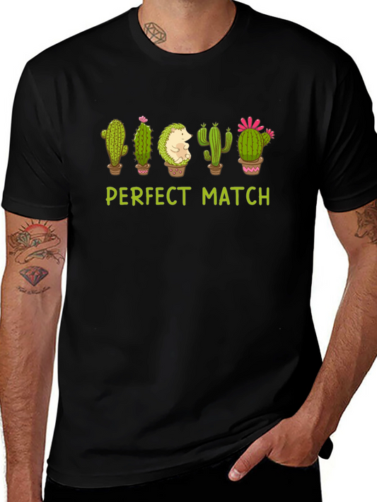 Perfect Match Cactus Hedgehog Graphic Tee