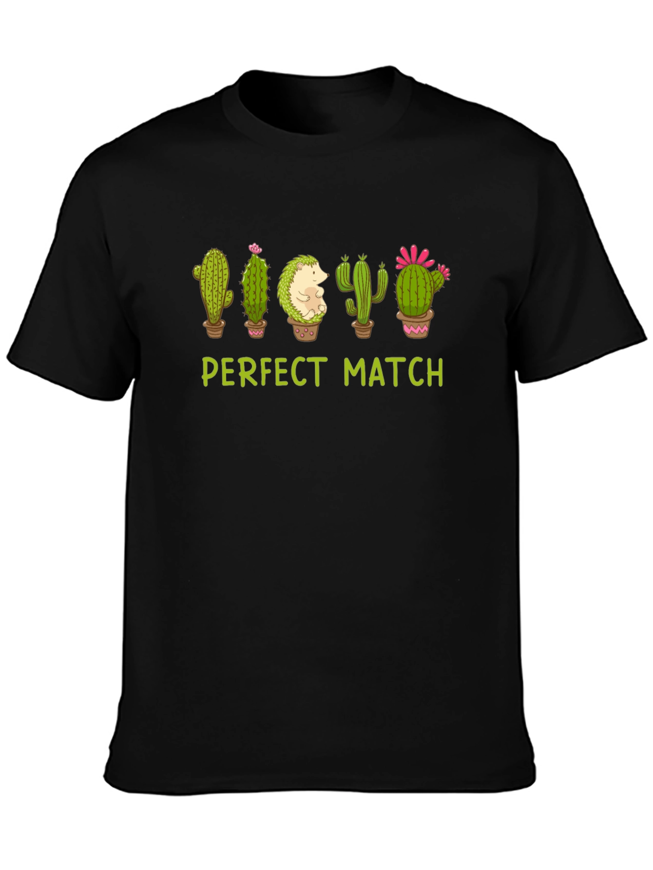 Perfect Match Cactus Hedgehog Graphic Tee