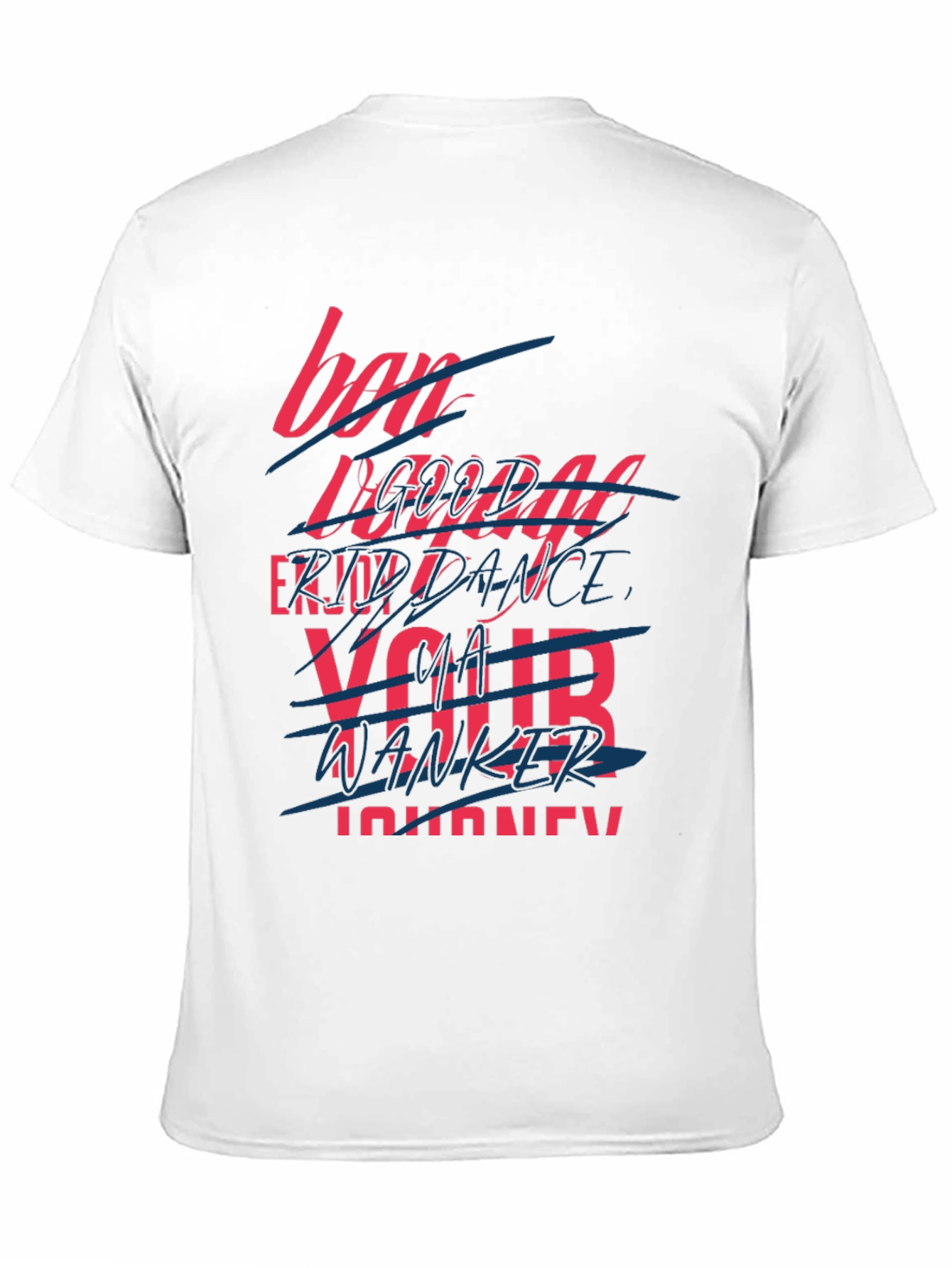 Edgy Graphic Print T-Shirt - Your Wanker Journey