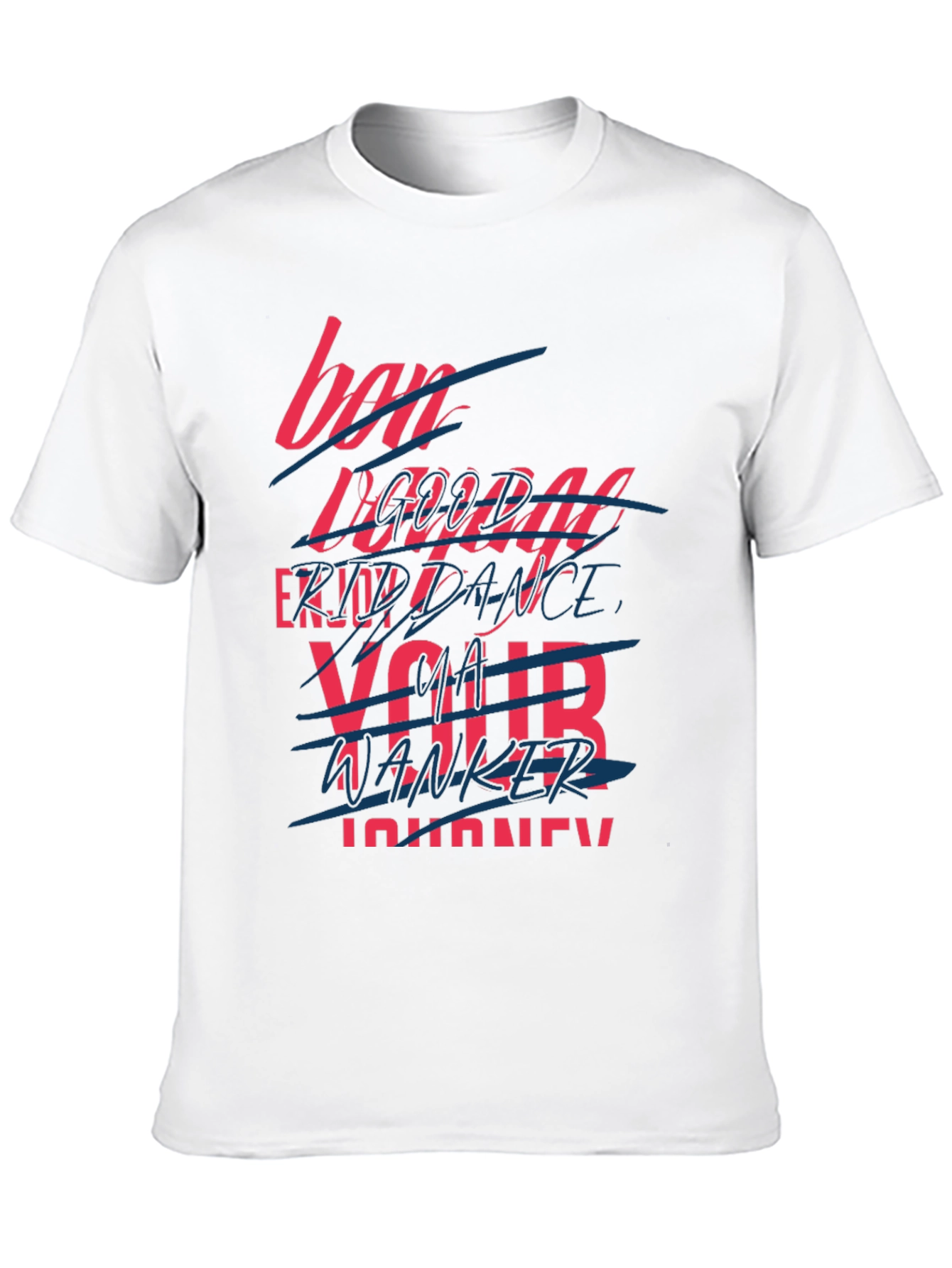 Edgy Graphic Print T-Shirt - Your Wanker Journey