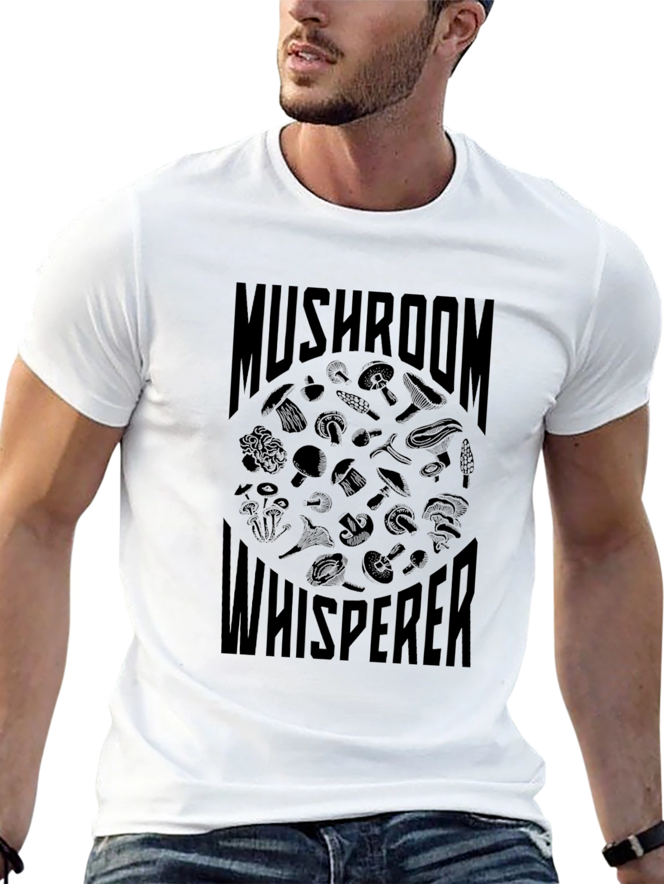 Mushroom Whisperer Graphic T-Shirt - Black