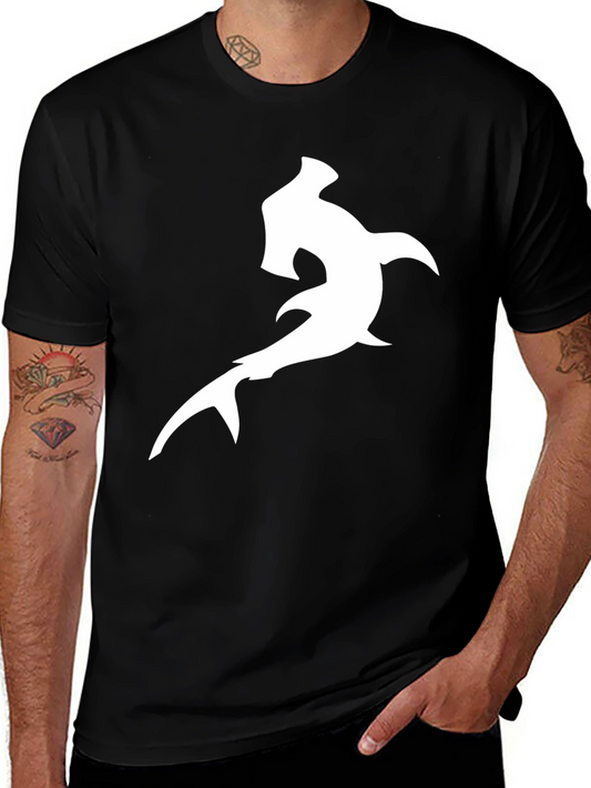 Hammerhead Shark Graphic Tee - Black