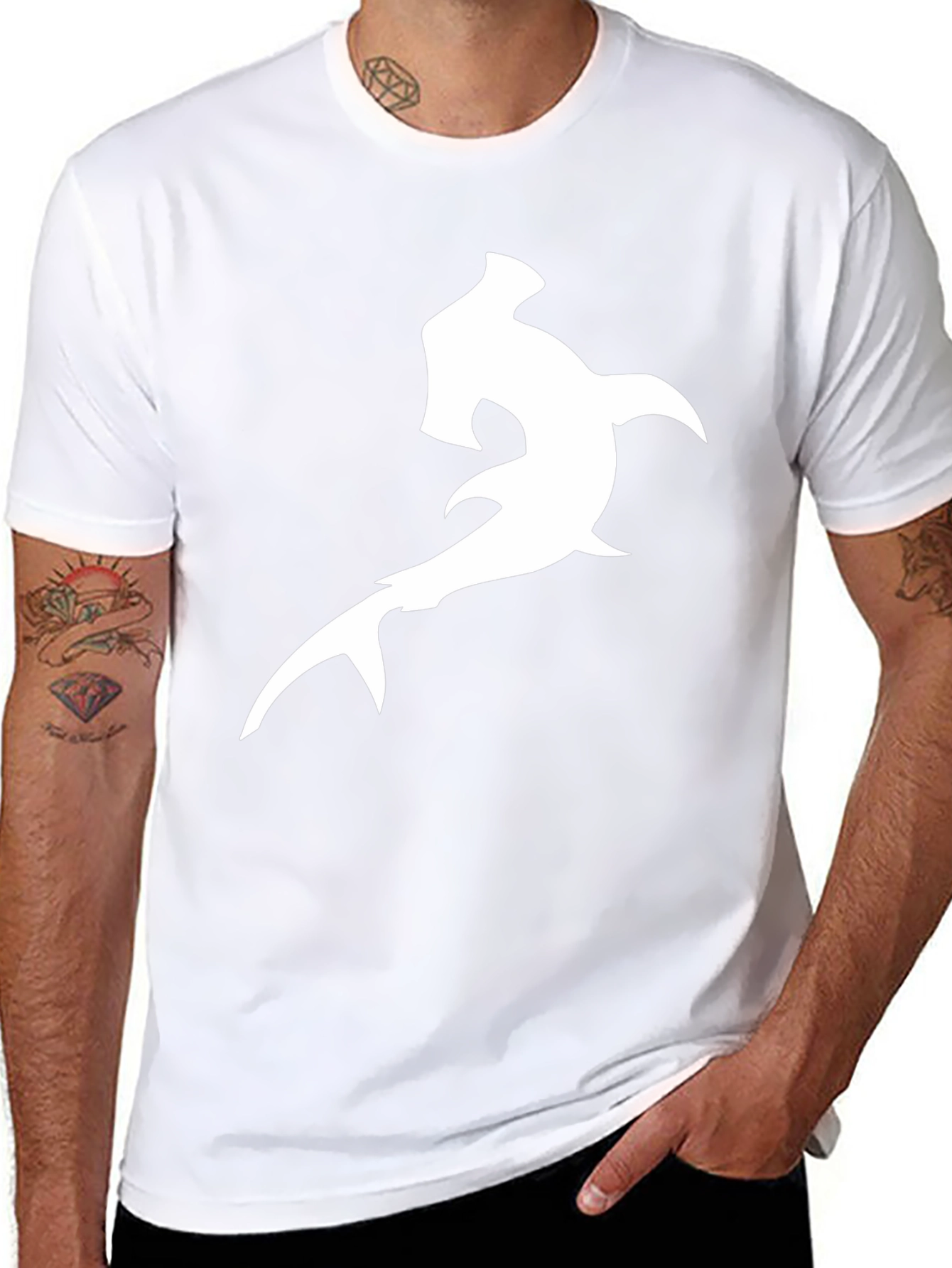 Hammerhead Shark Graphic Tee - Black