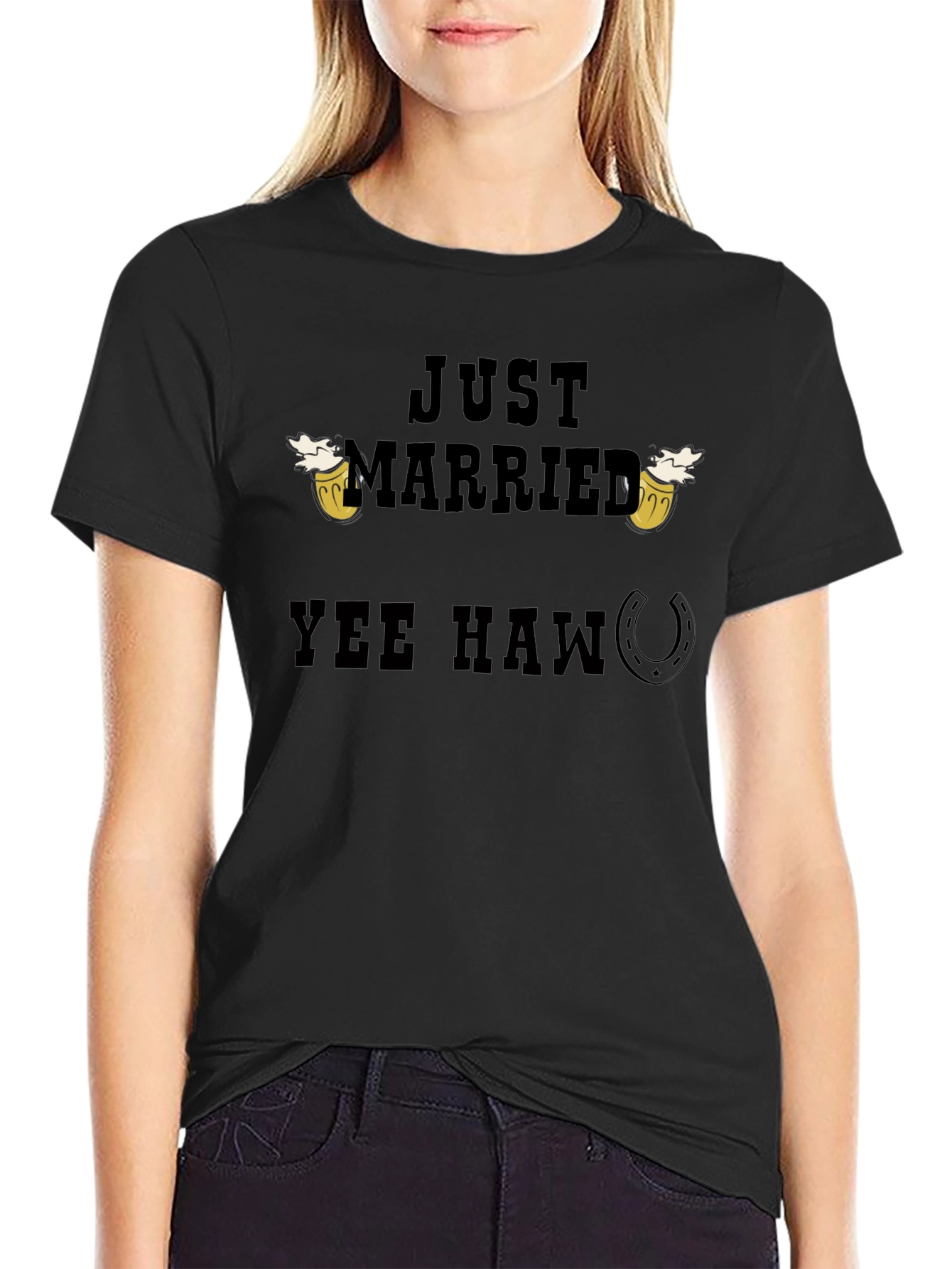 Just Married Yee Haw T-Shirt