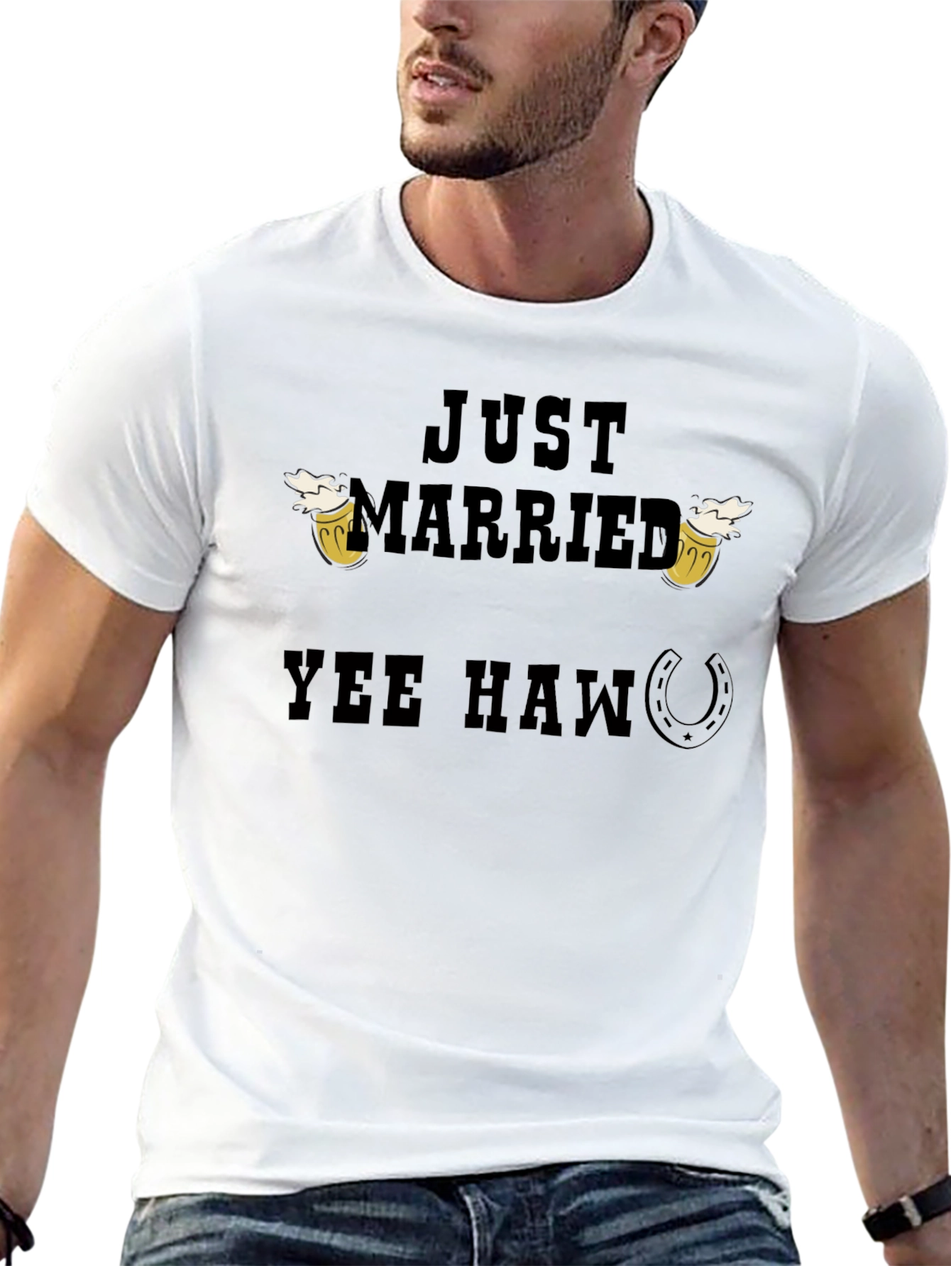 Just Married Yee Haw T-Shirt