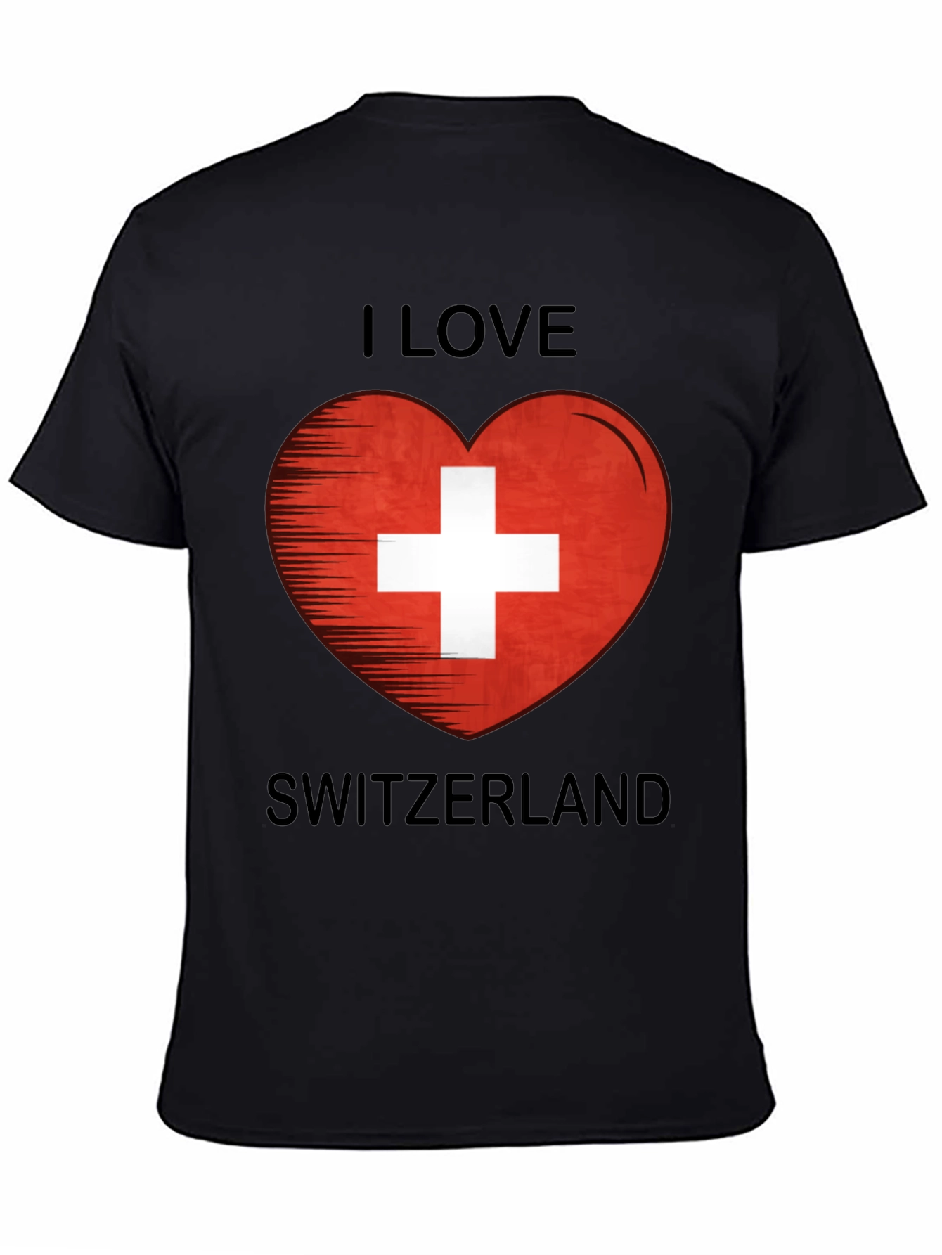 I Love Switzerland Heart Flag Graphic T-Shirt