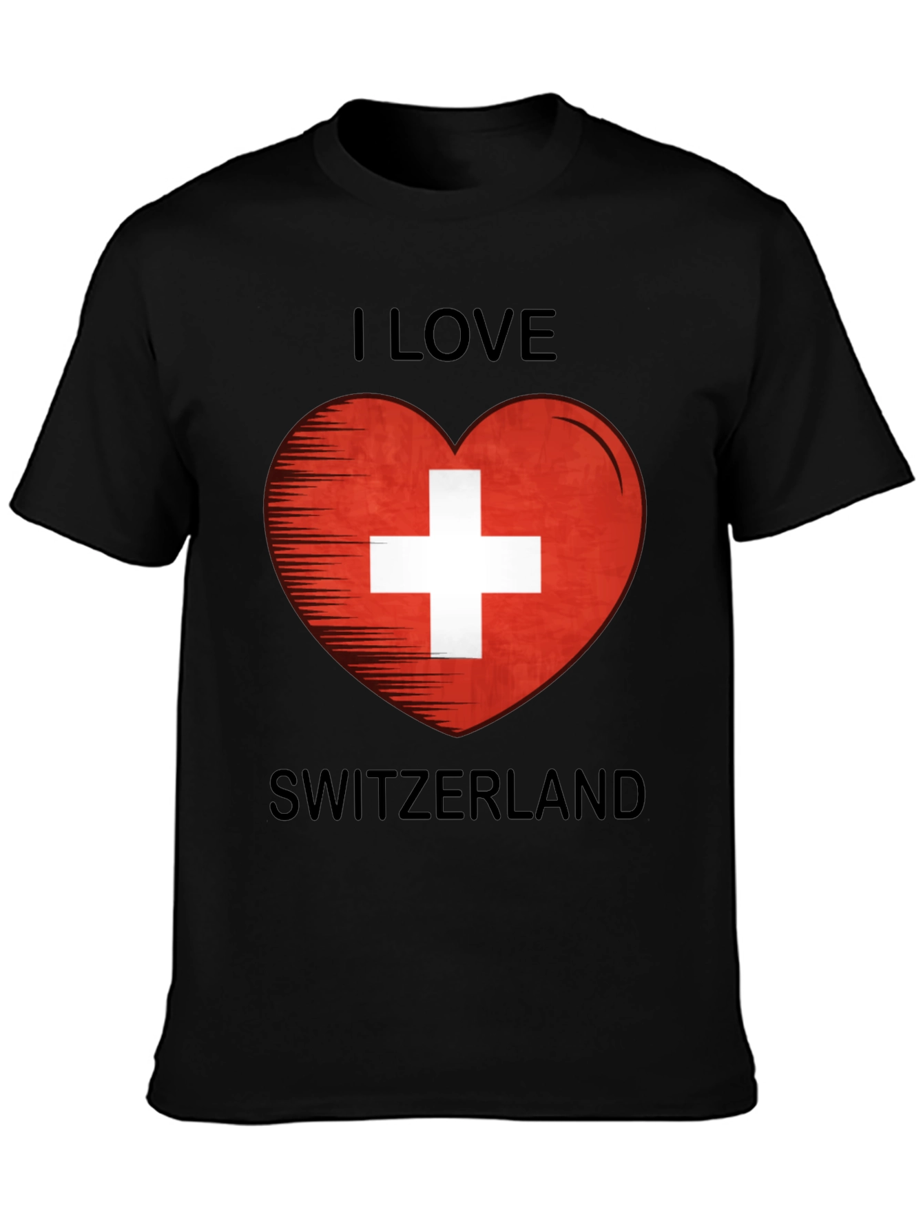 I Love Switzerland Heart Flag Graphic T-Shirt