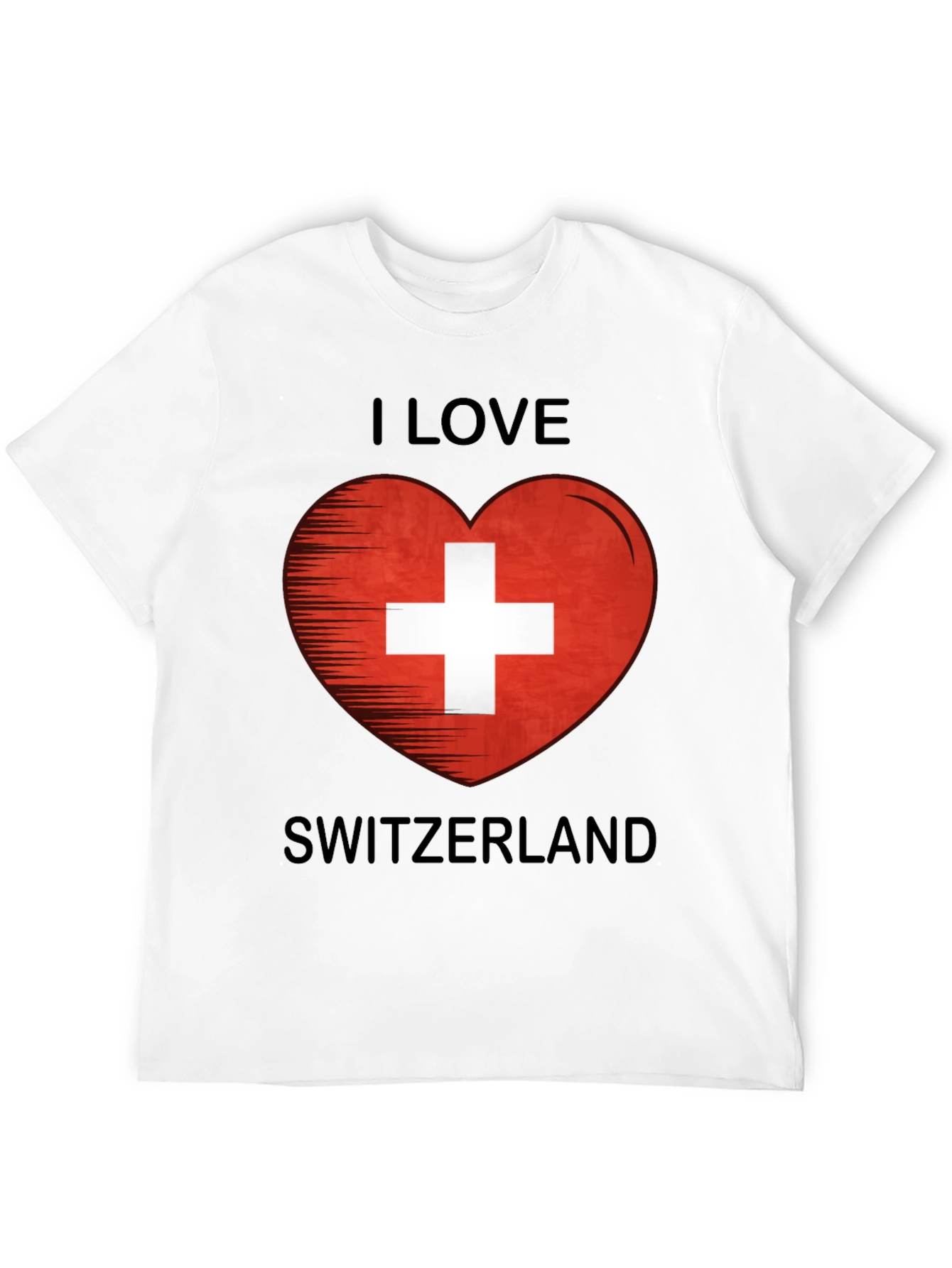 I Love Switzerland Heart Flag Graphic T-Shirt
