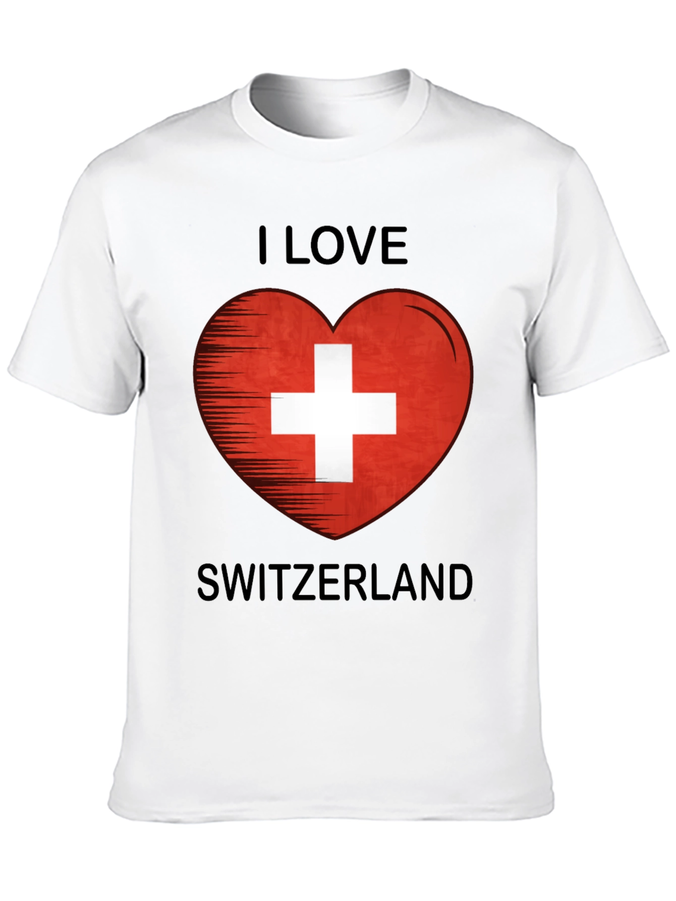 I Love Switzerland Heart Flag Graphic T-Shirt