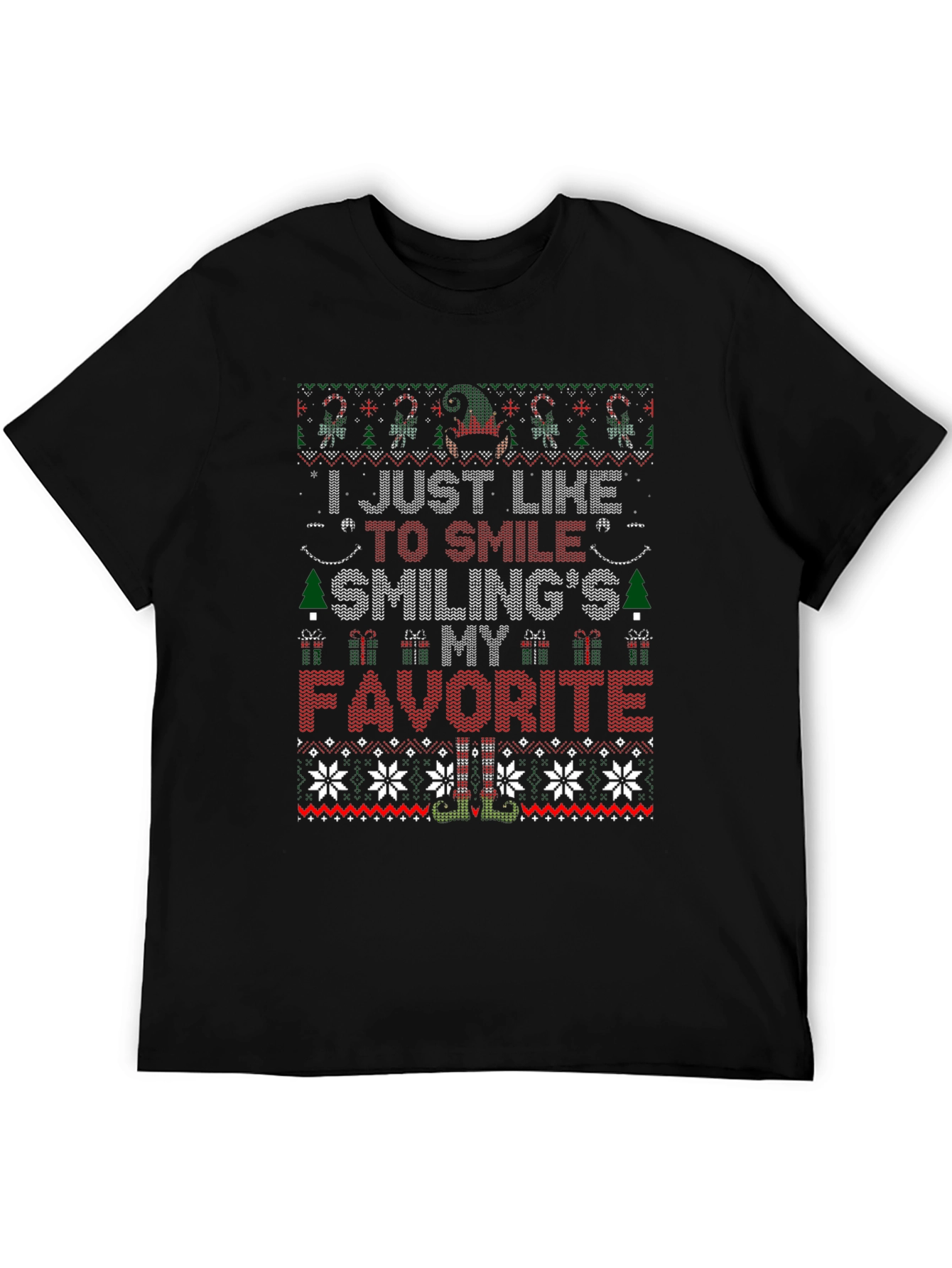 Christmas Sweater T-Shirt - Smilings My Favorite