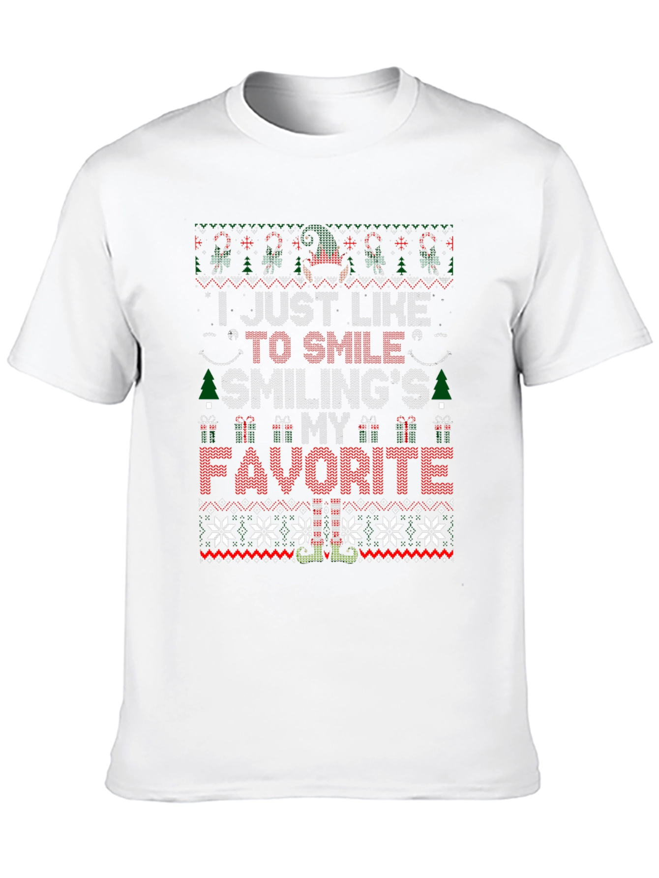 Christmas Sweater T-Shirt - Smilings My Favorite