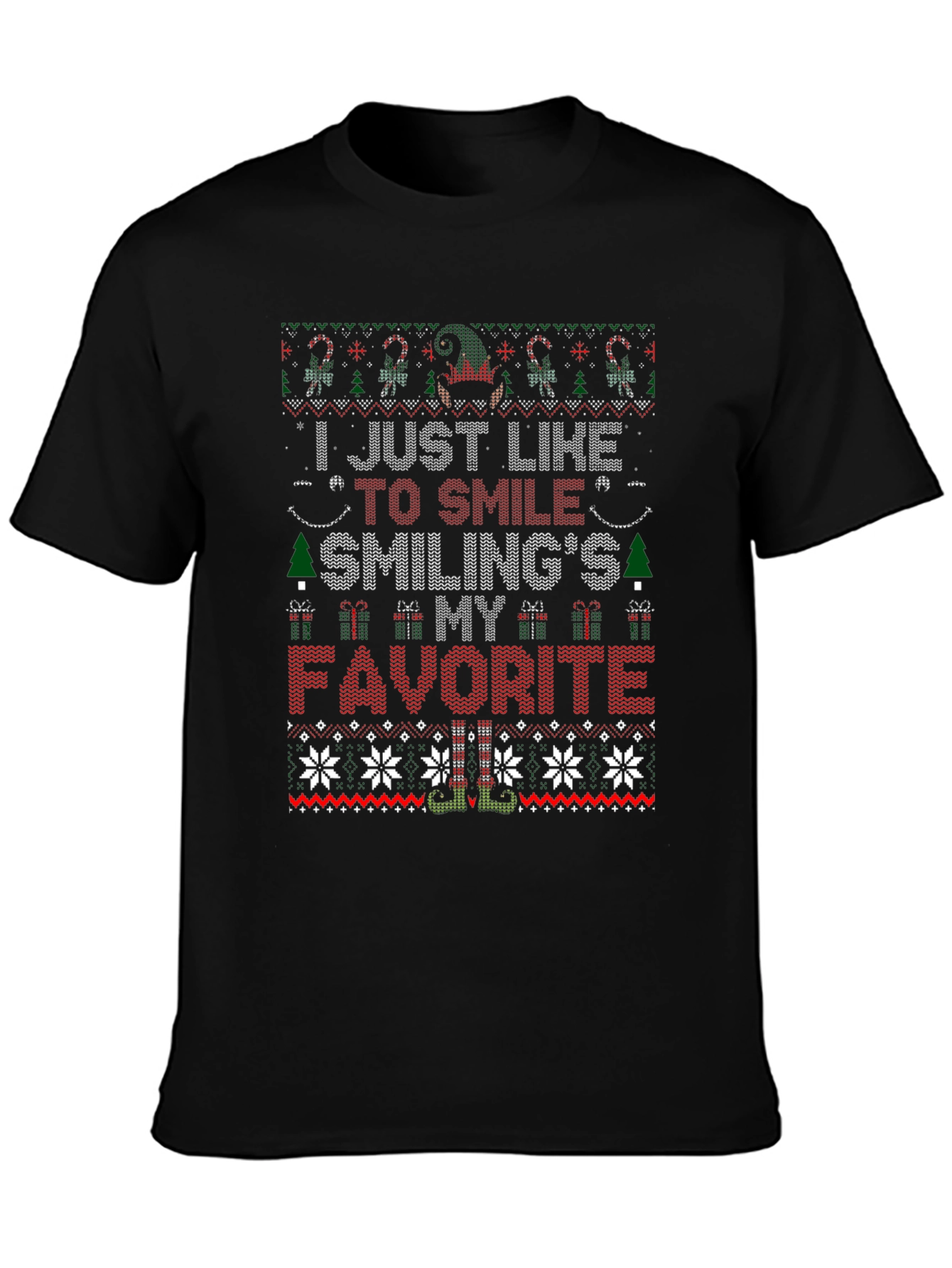 Christmas Sweater T-Shirt - Smilings My Favorite