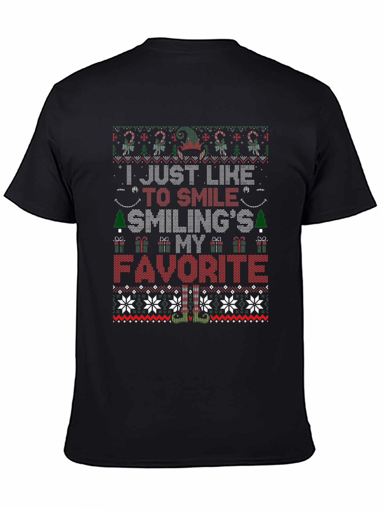 Christmas Sweater T-Shirt - Smilings My Favorite