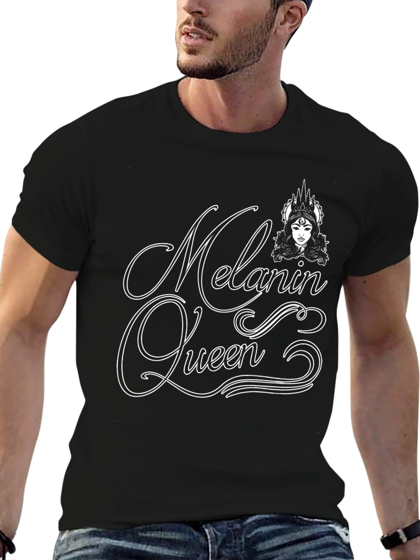 Melanin Queen Graphic Tee - Black