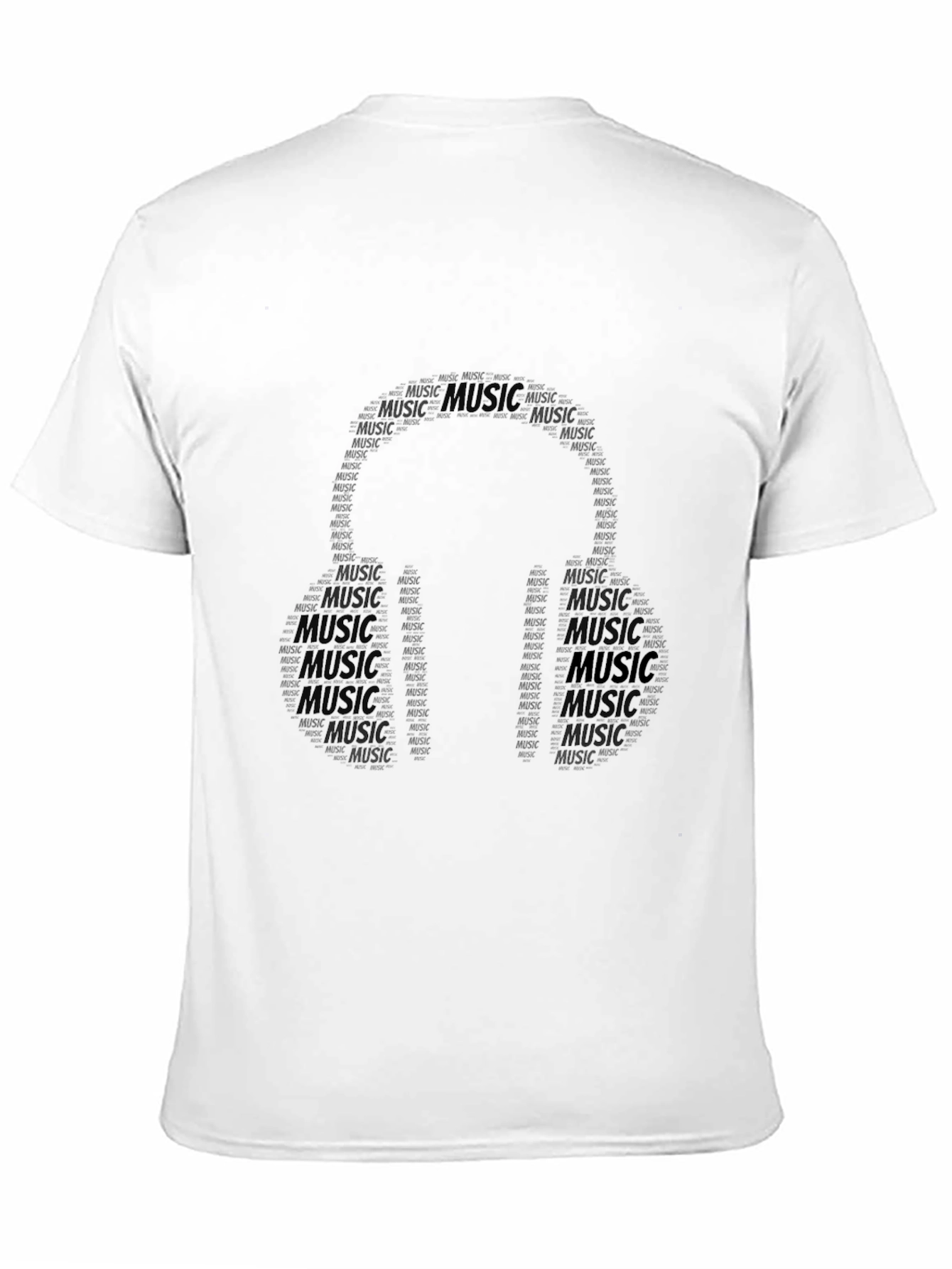 Music Headphones Word Art T-Shirt