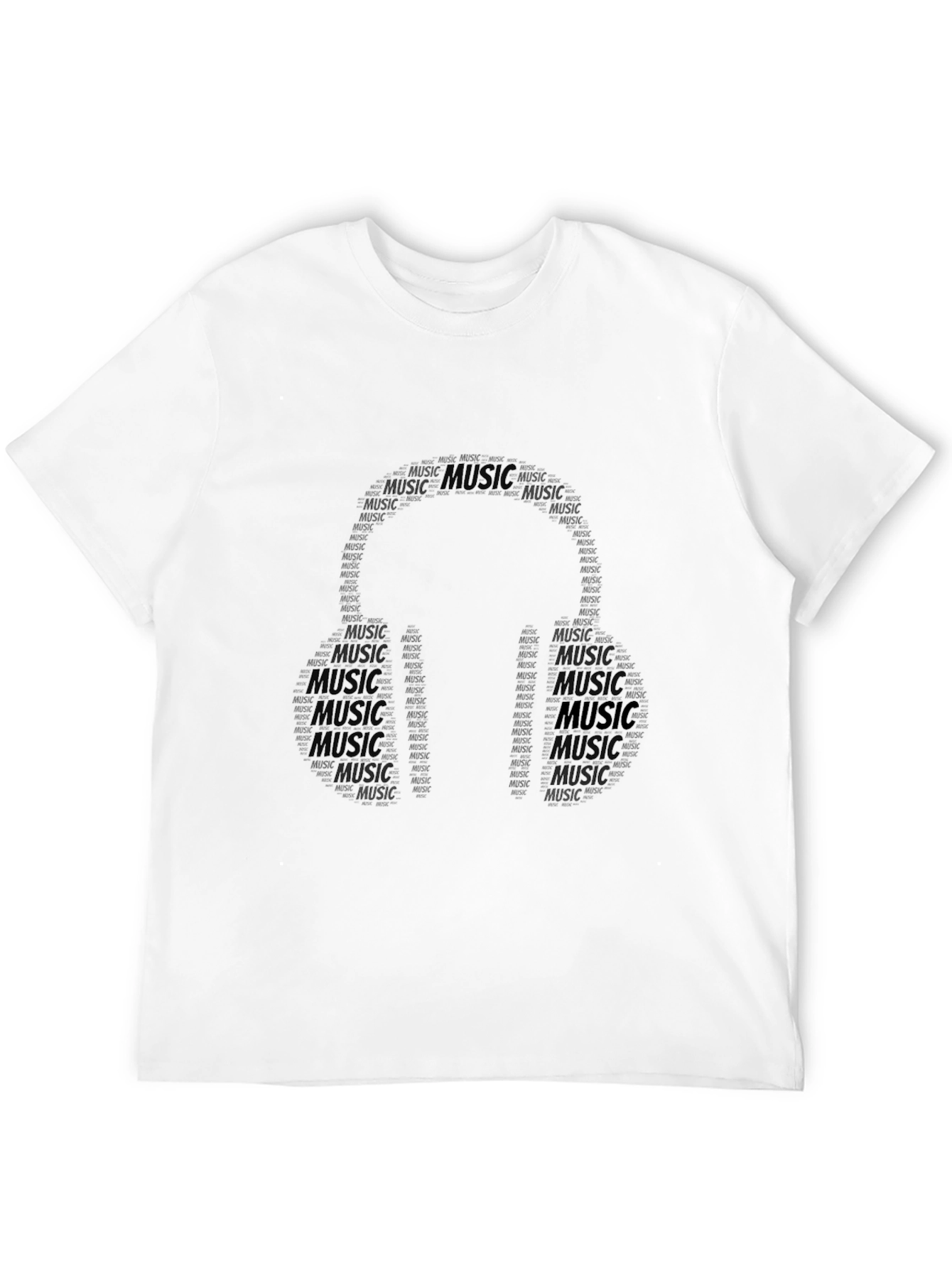 Music Headphones Word Art T-Shirt
