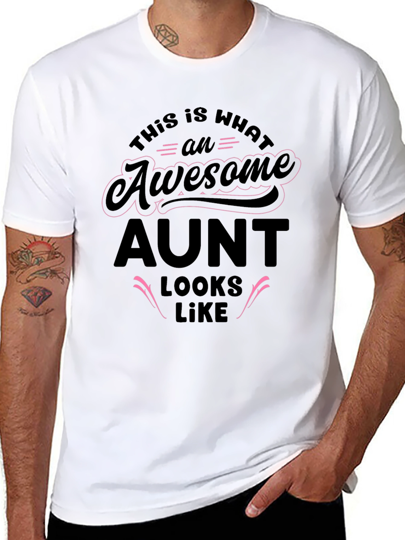 Awesome Aunt Graphic T-Shirt - Fun Gift