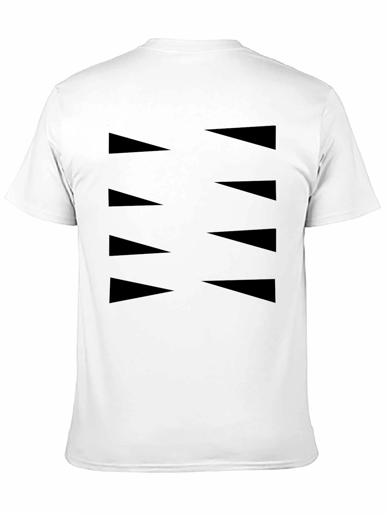 Mens Black Tee with Triangle Design
