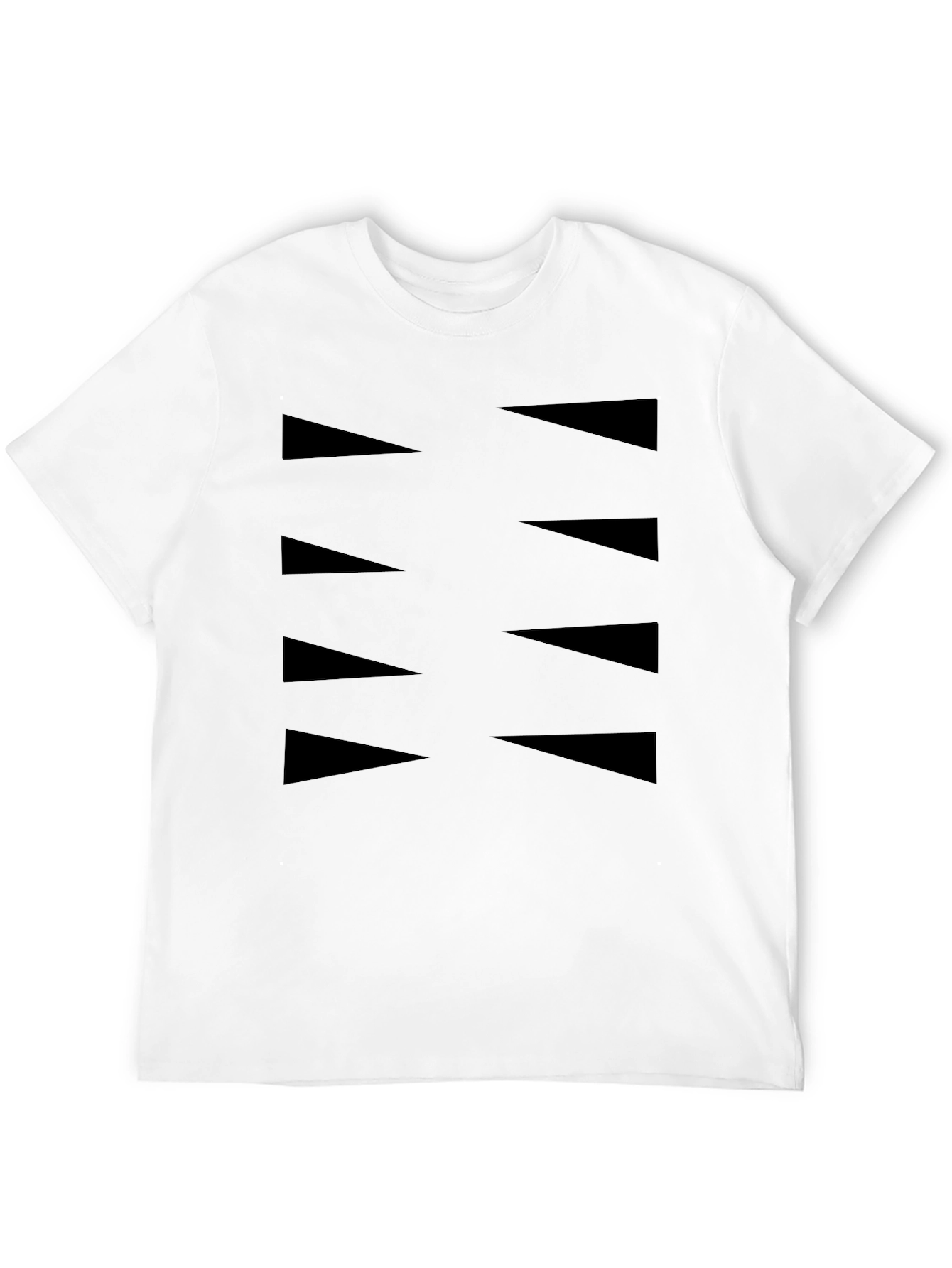 Mens Black Tee with Triangle Design