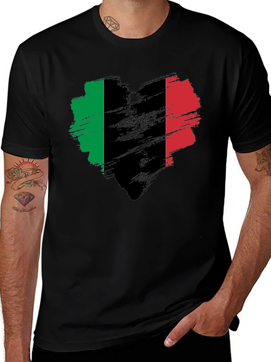 Italy Flag Heart T-Shirt - Italian Pride Tee