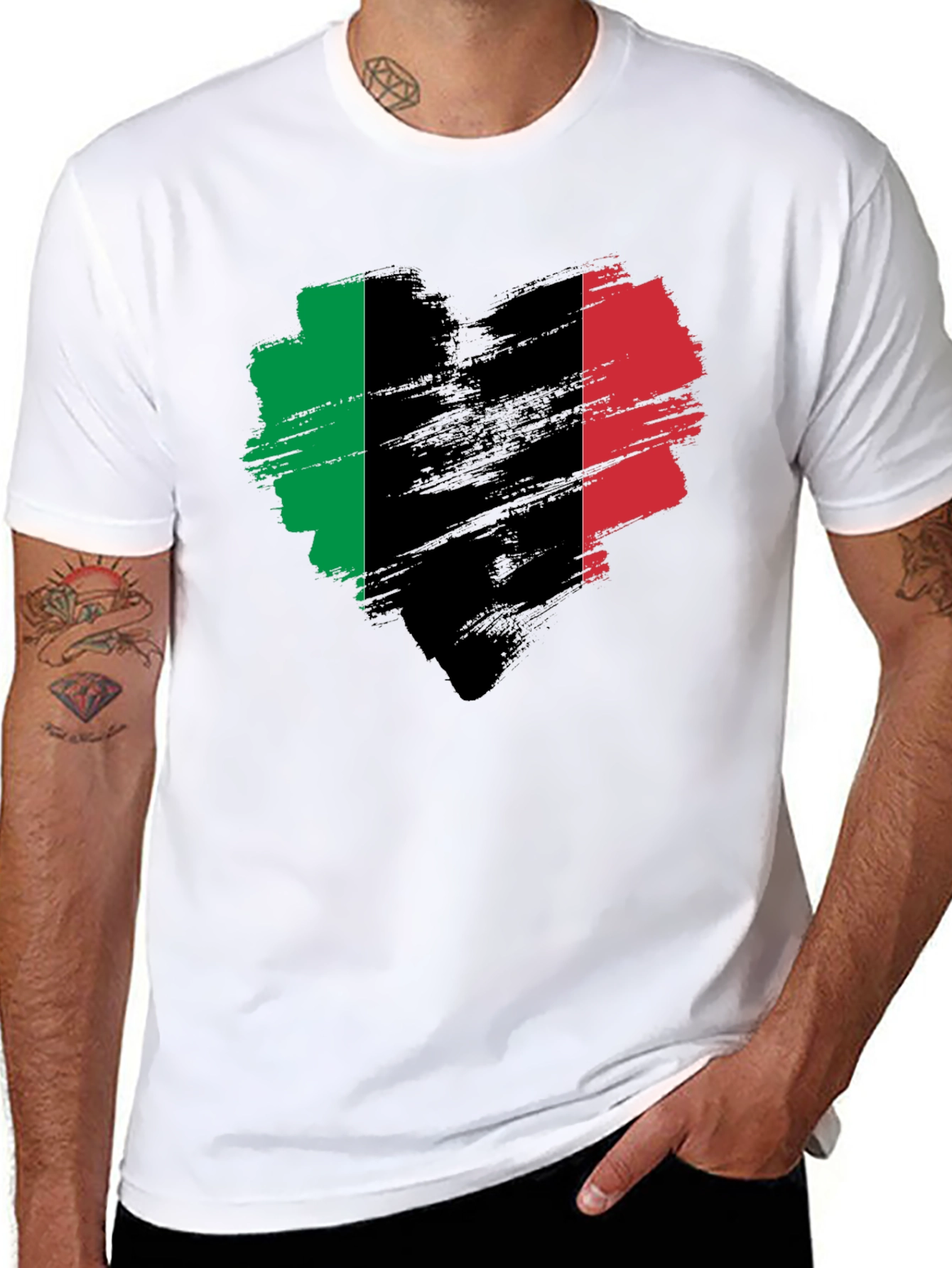 Italy Flag Heart T-Shirt - Italian Pride Tee