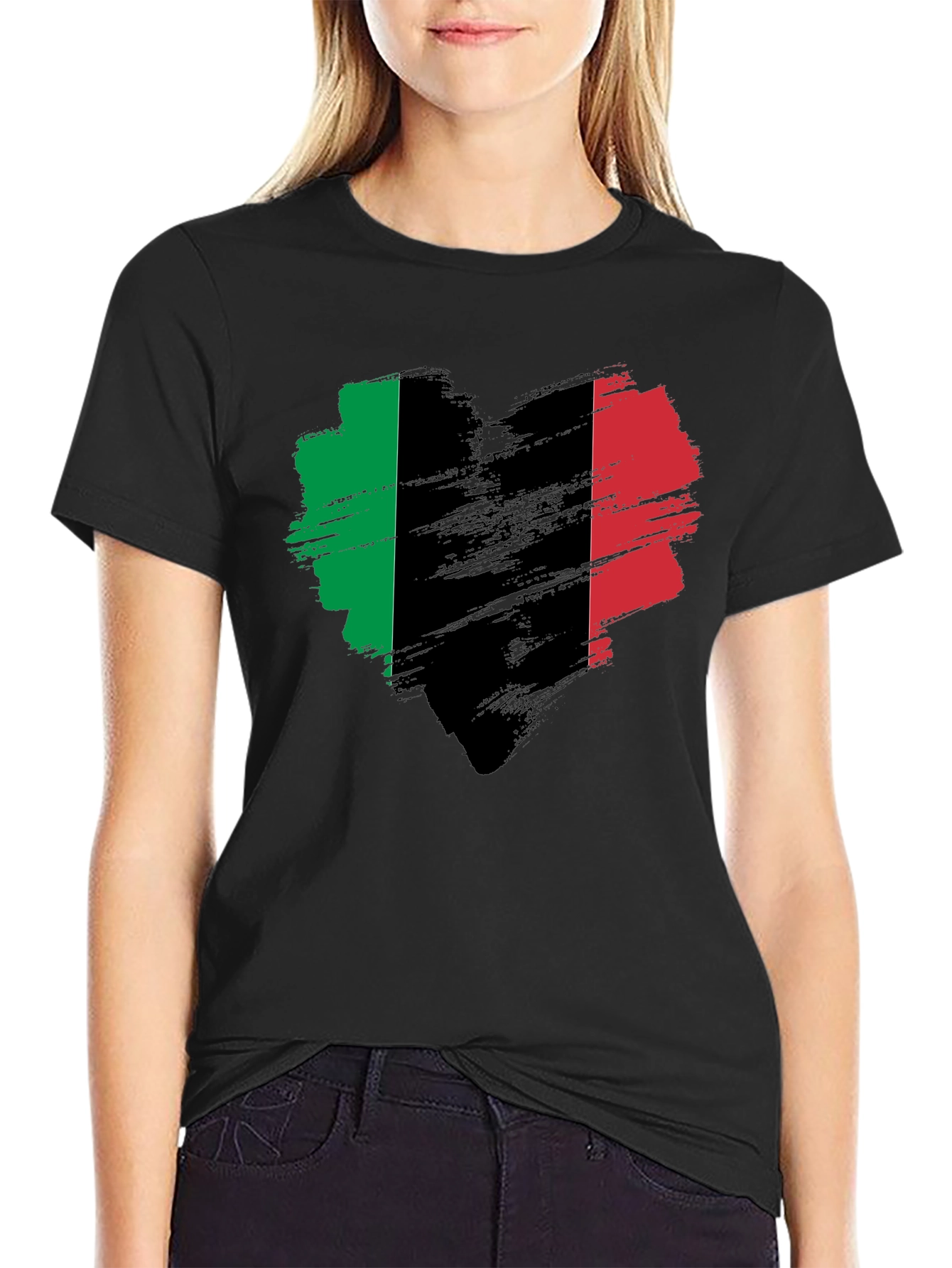 Italy Flag Heart T-Shirt - Italian Pride Tee