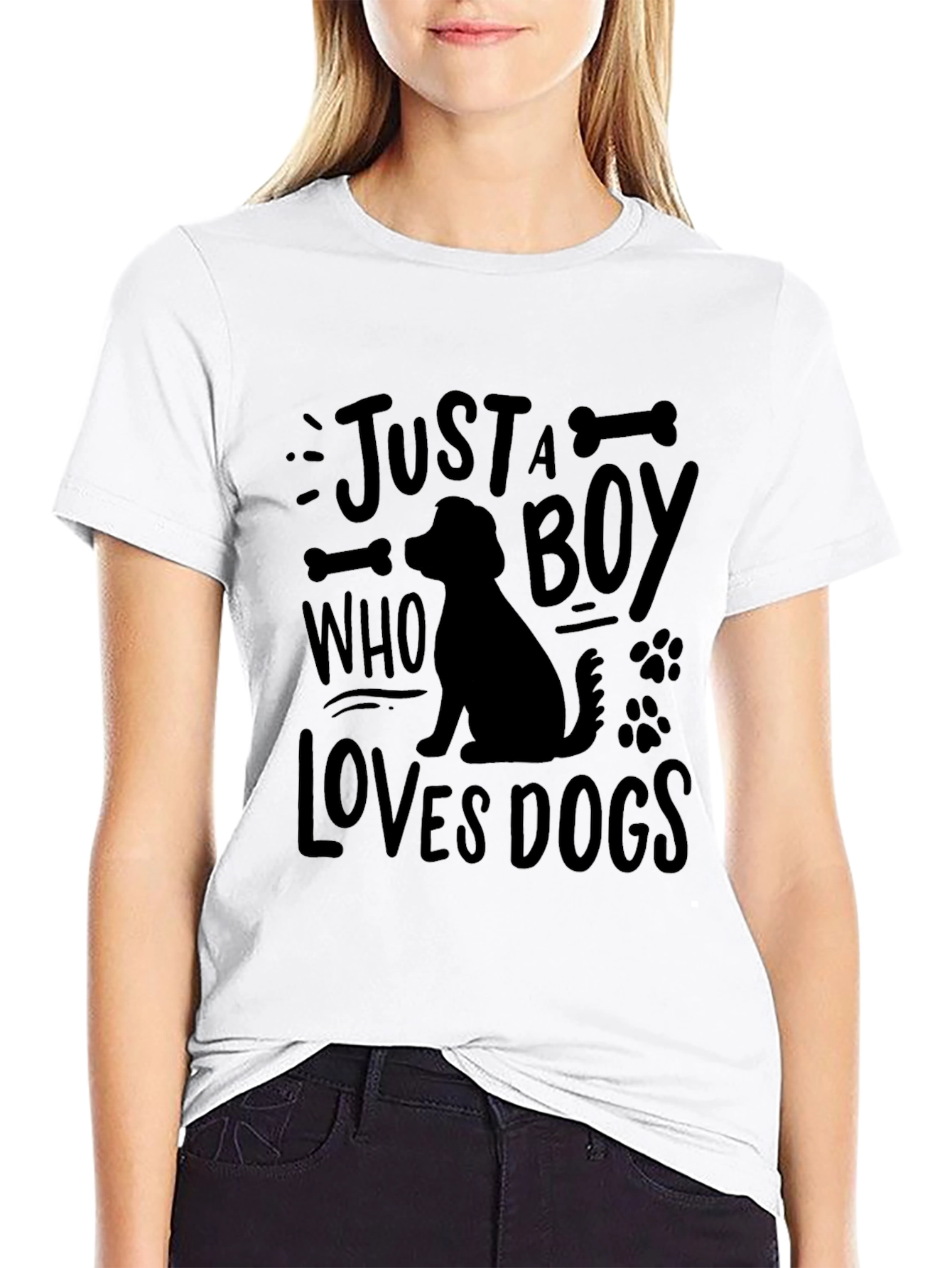 Just a Boy Who Loves Dogs Graphic T-Shirt