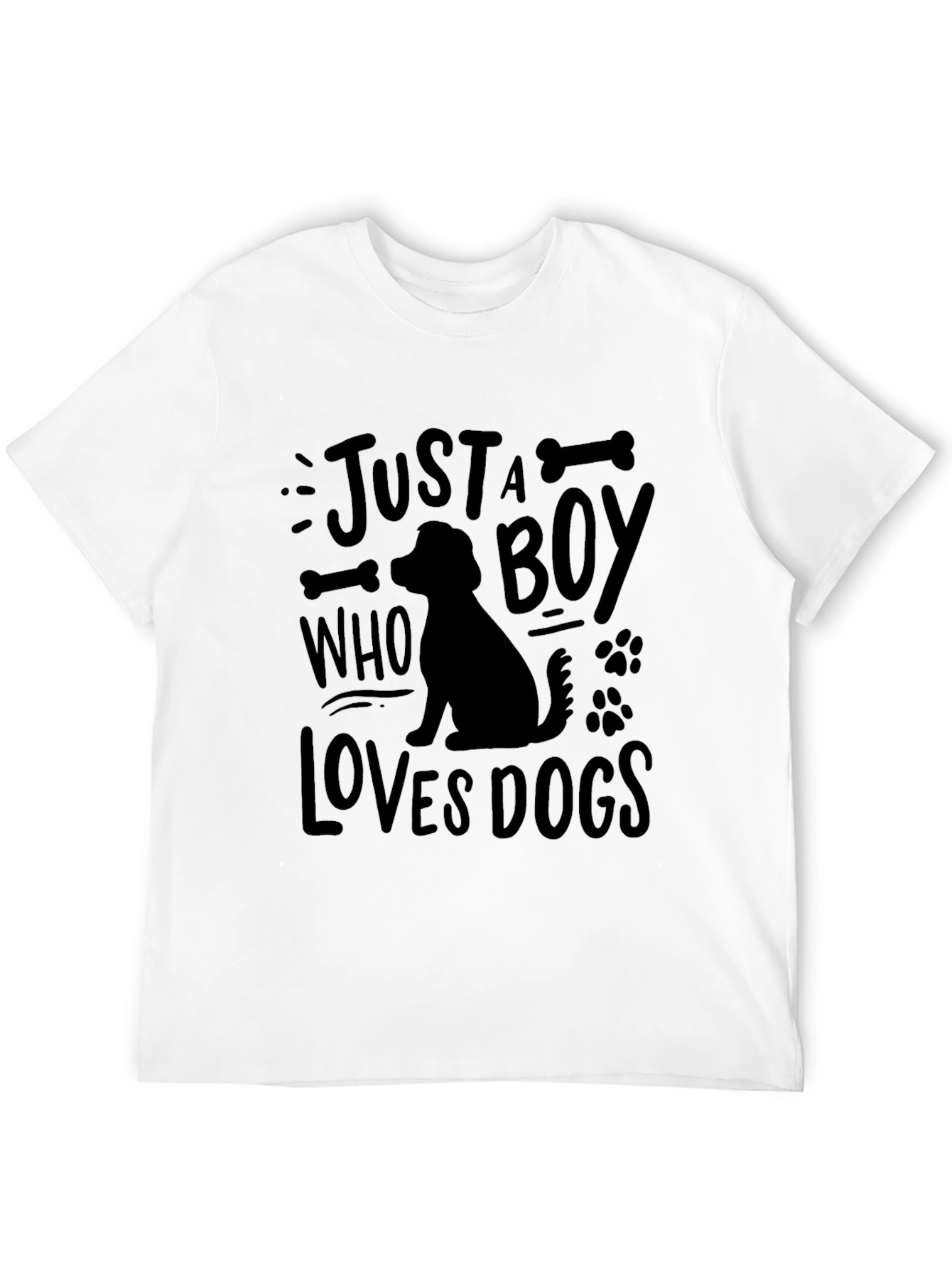 Just a Boy Who Loves Dogs Graphic T-Shirt