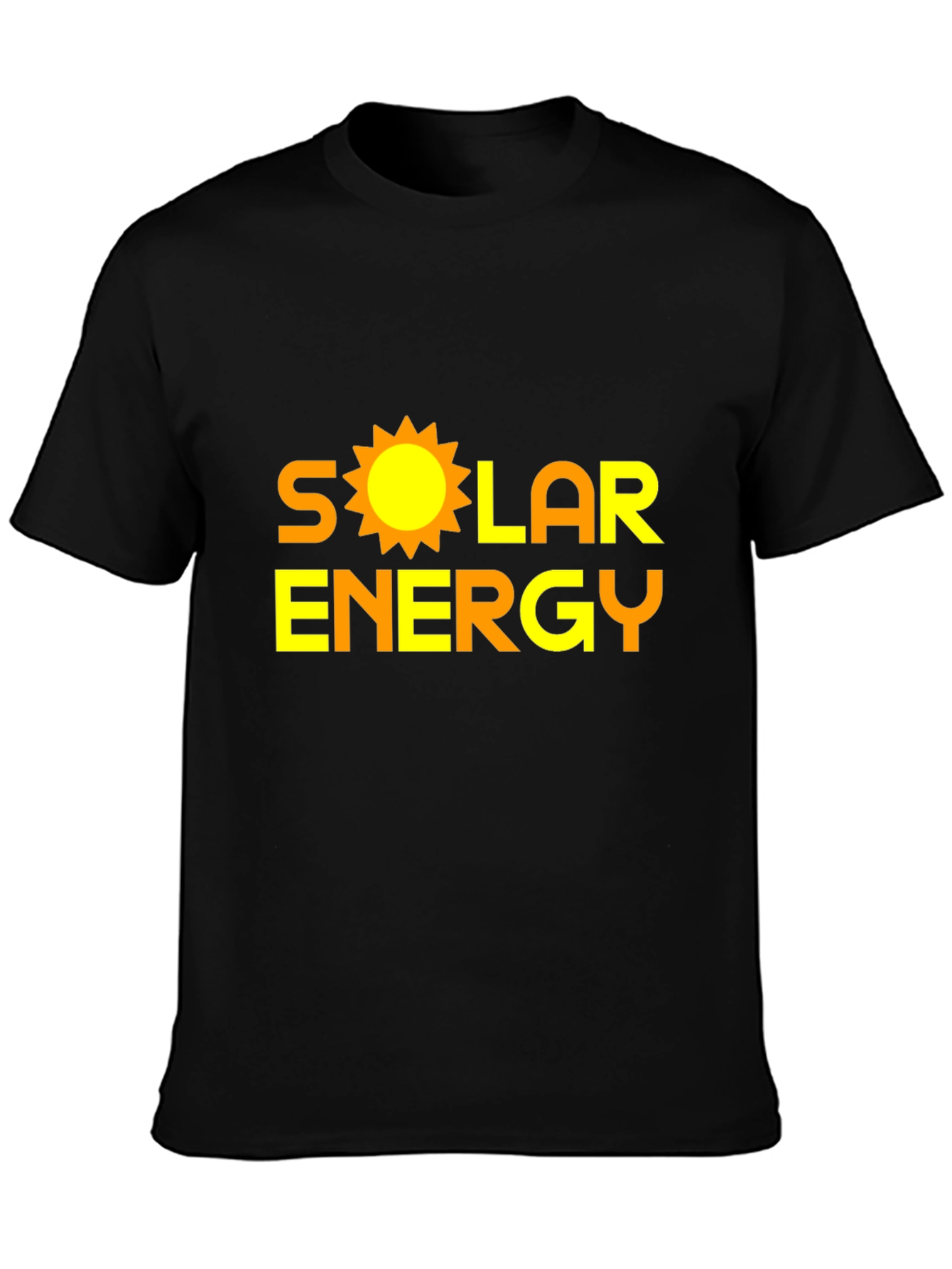 Solar Energy Graphic Tee - Black Cotton T-Shirt