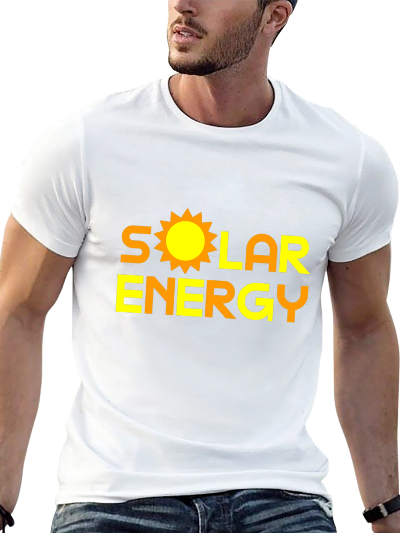 Solar Energy Graphic Tee - Black Cotton T-Shirt