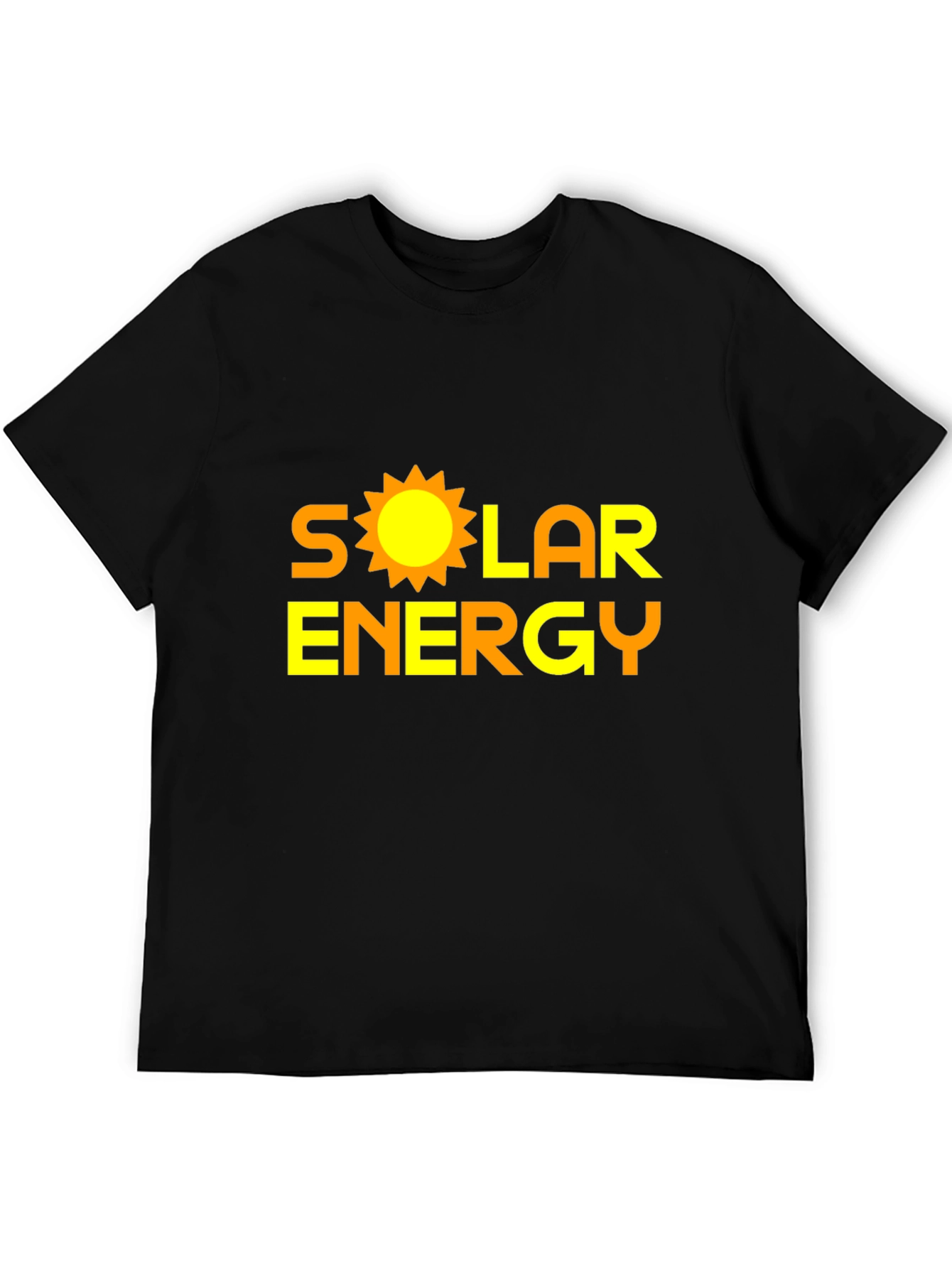 Solar Energy Graphic Tee - Black Cotton T-Shirt