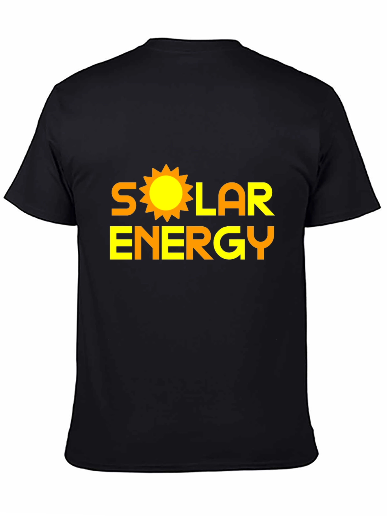 Solar Energy Graphic Tee - Black Cotton T-Shirt