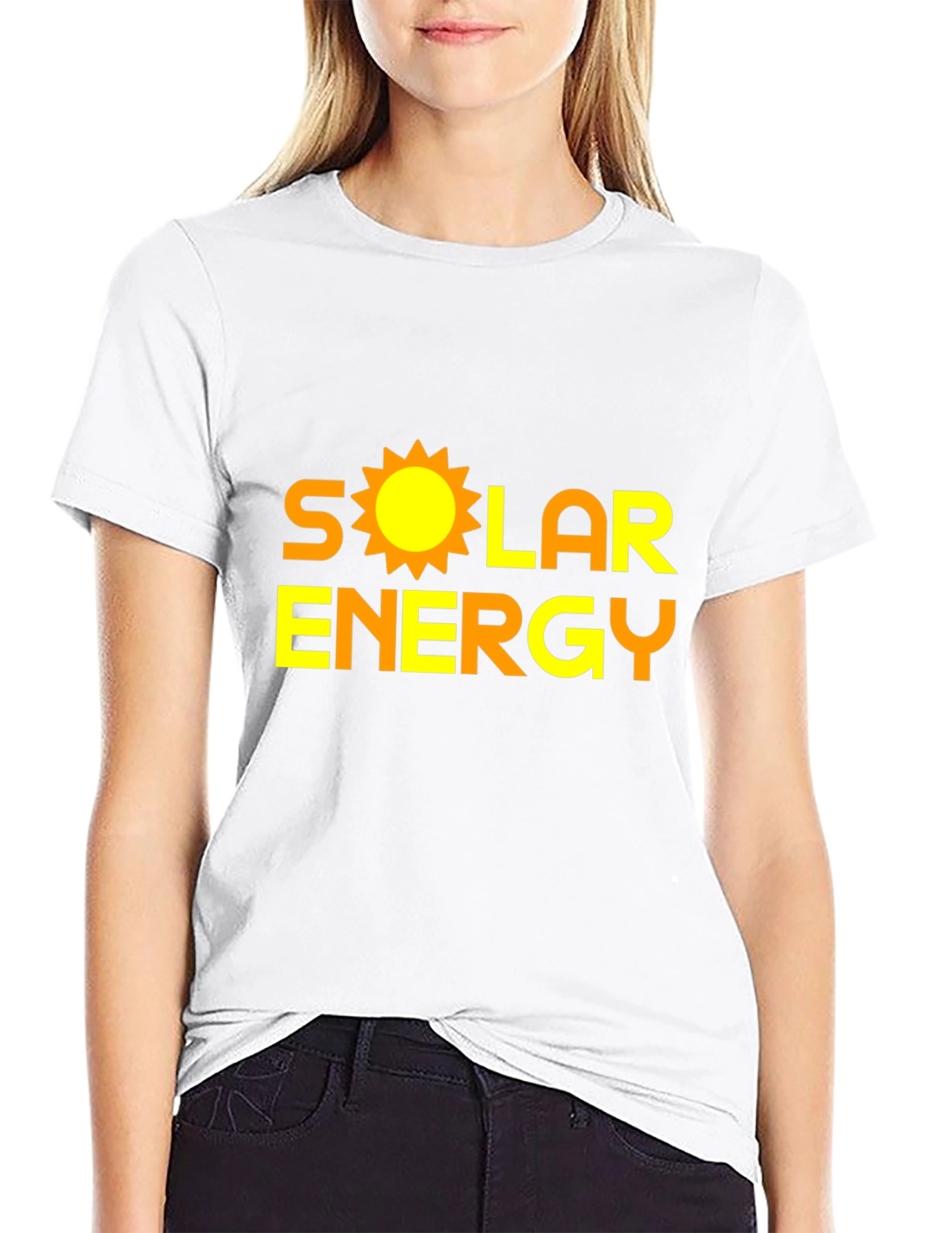 Solar Energy Graphic Tee - Black Cotton T-Shirt