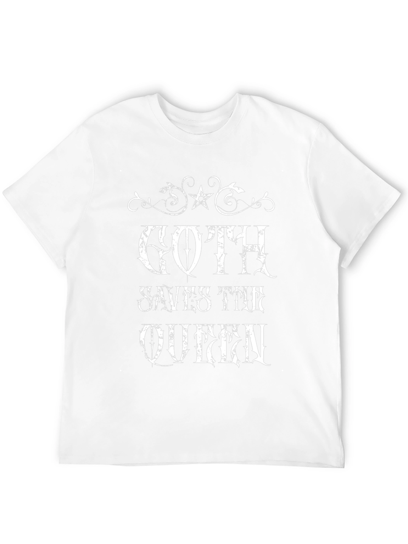 Goth Saves the Queen Black Graphic Tee