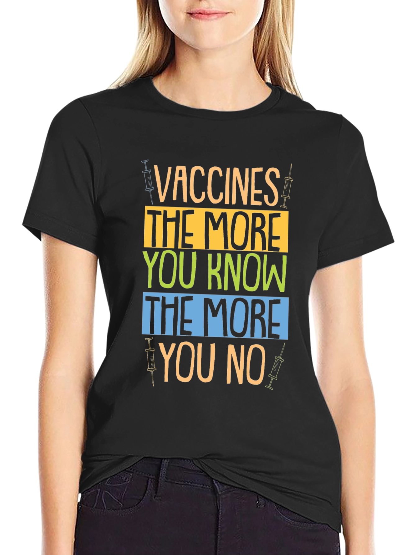 Vaccines The More You Know Mens Black T-Shirt