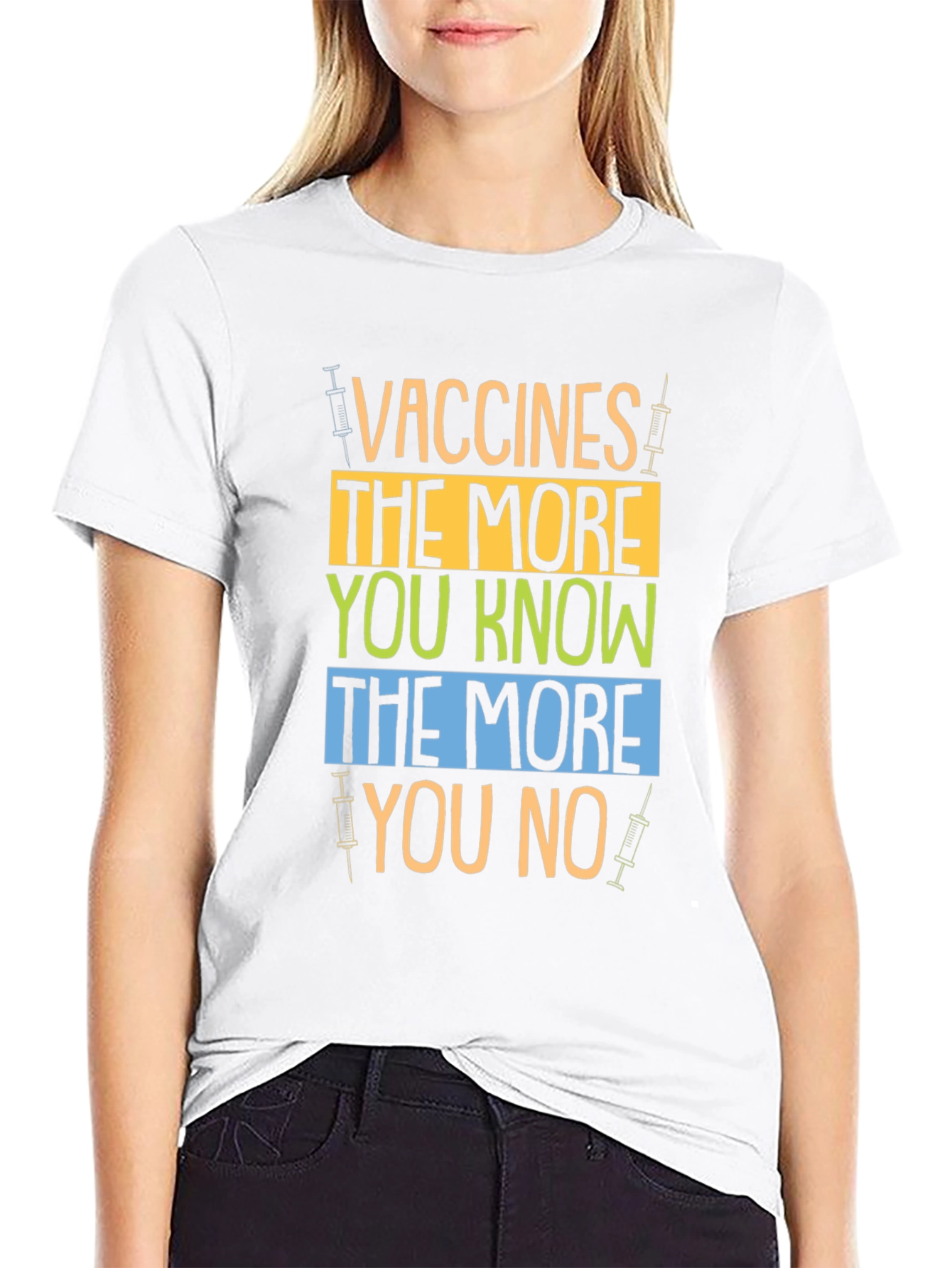 Vaccines The More You Know Mens Black T-Shirt