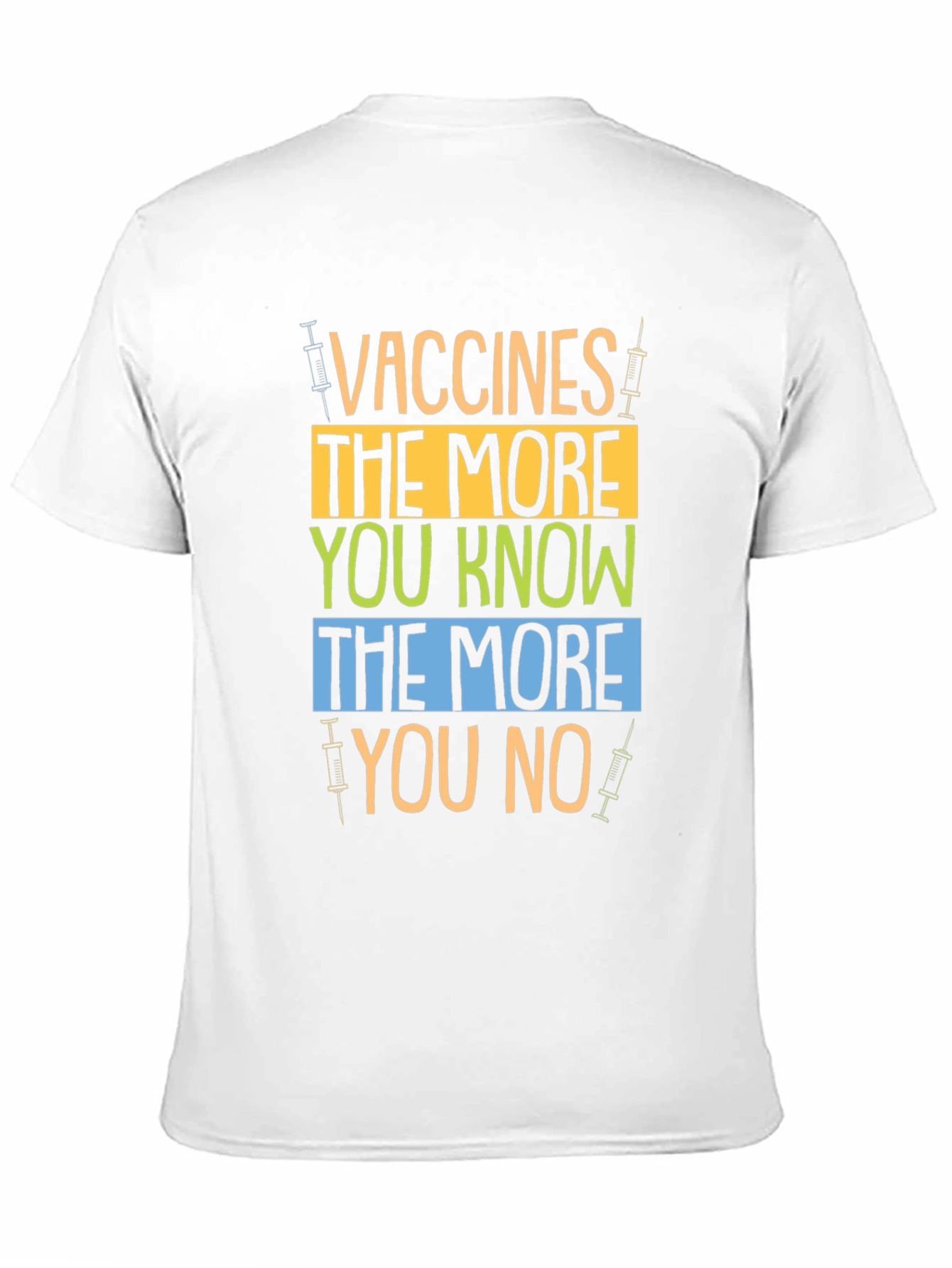 Vaccines The More You Know Mens Black T-Shirt