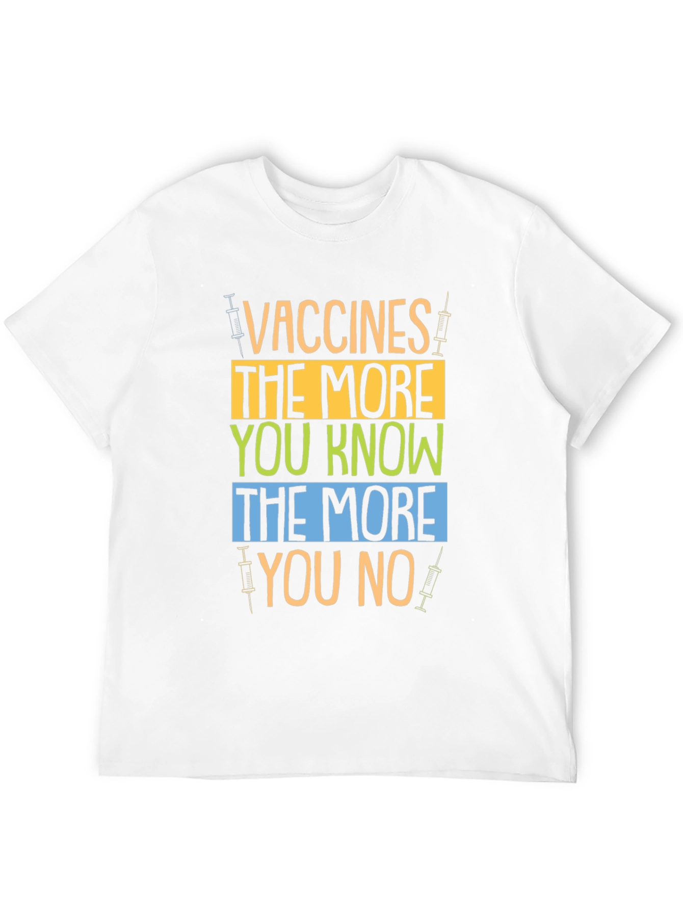Vaccines The More You Know Mens Black T-Shirt