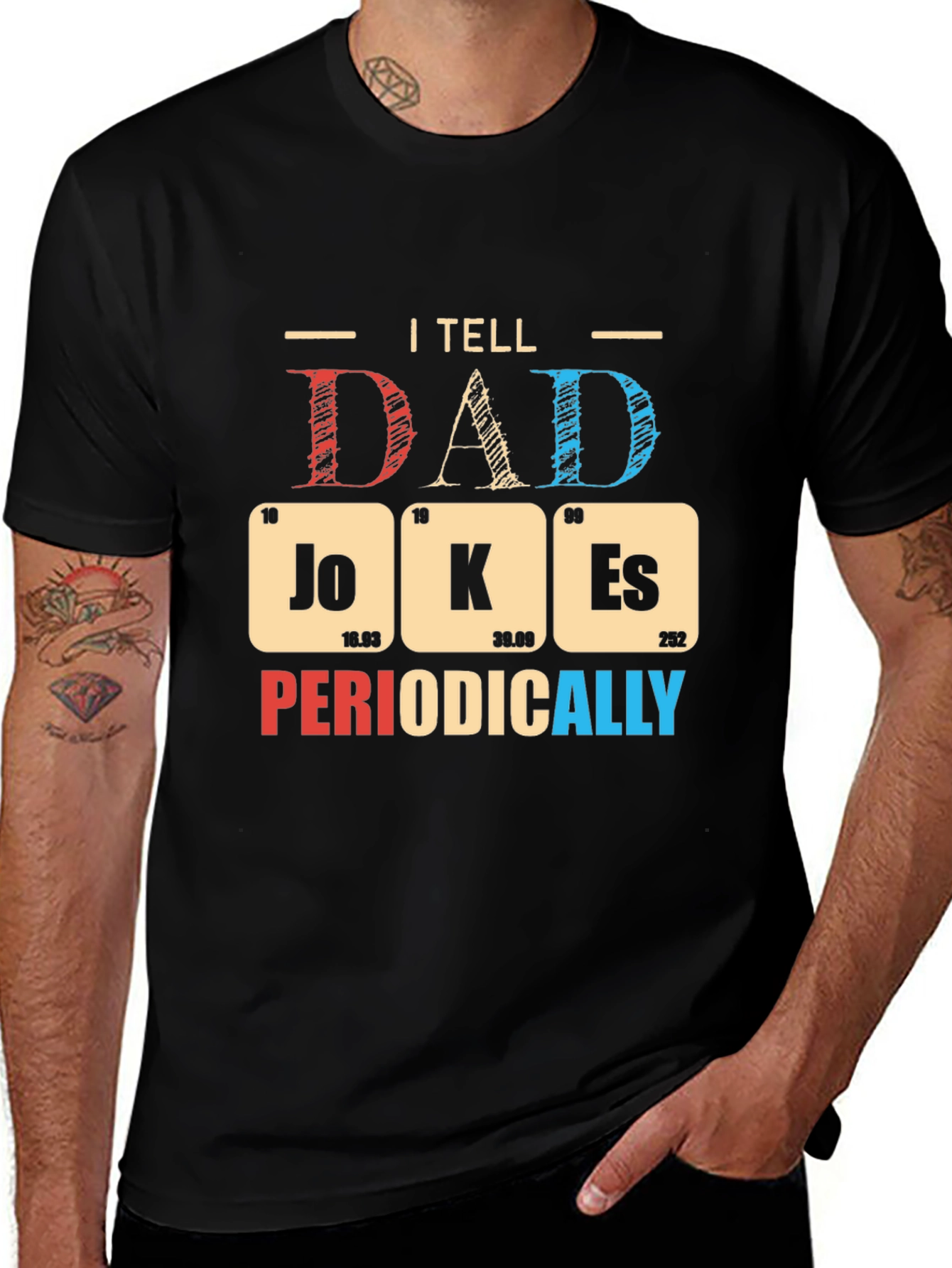 Dad Jokes Periodically T-Shirt - Funny Science Pun Tee