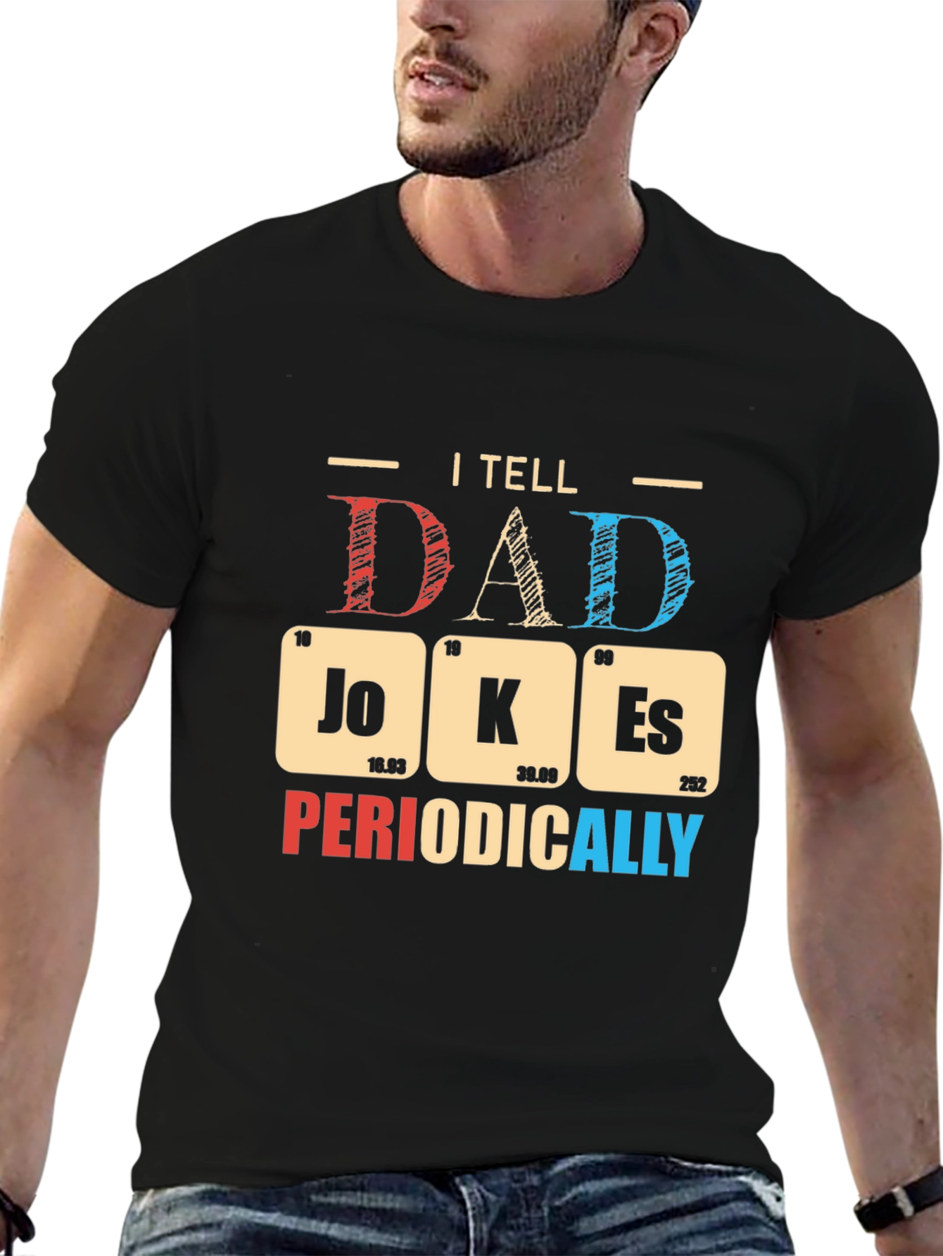 Dad Jokes Periodically T-Shirt - Funny Science Pun Tee