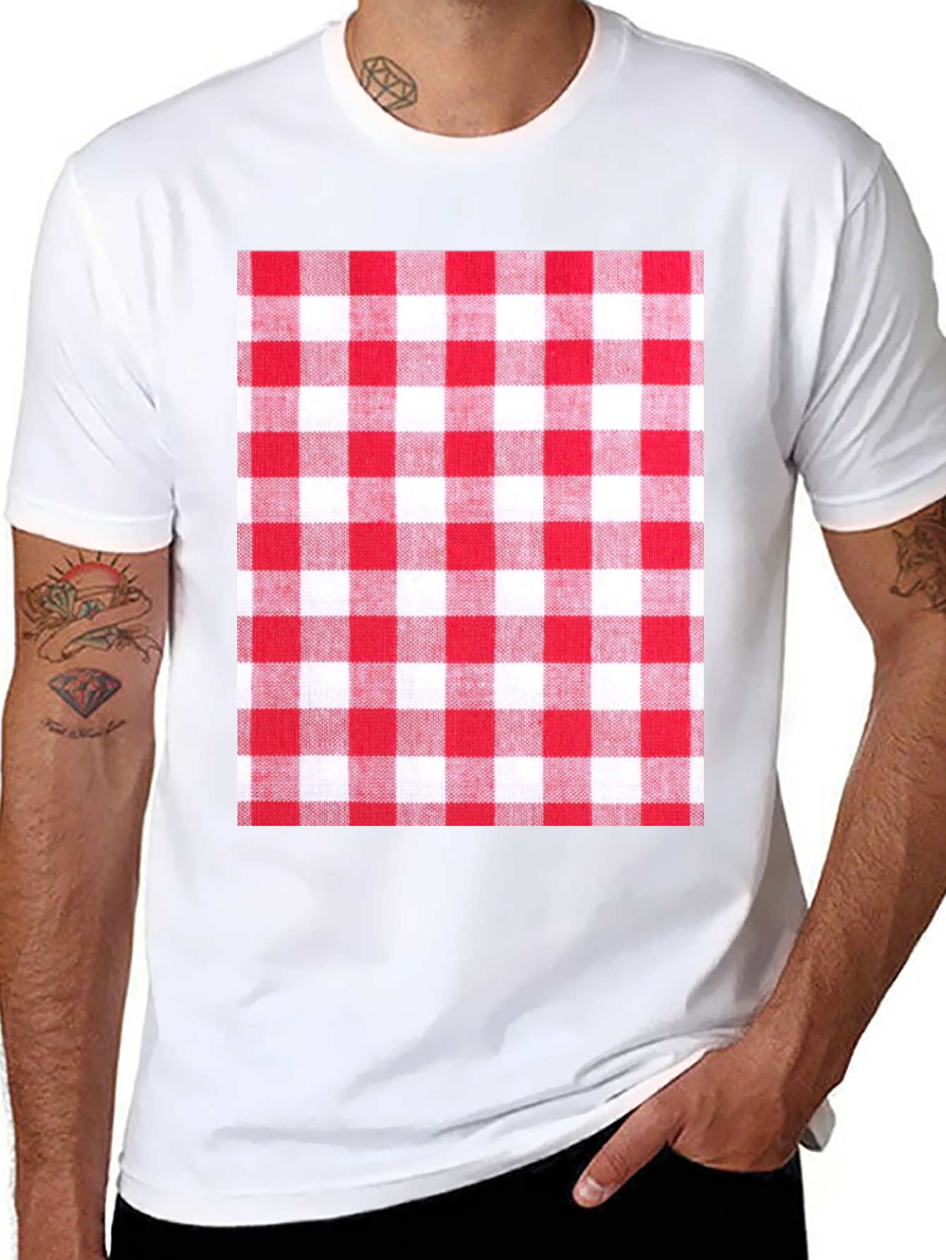 Picnic Plaid Graphic Tee - Stylish & Unique