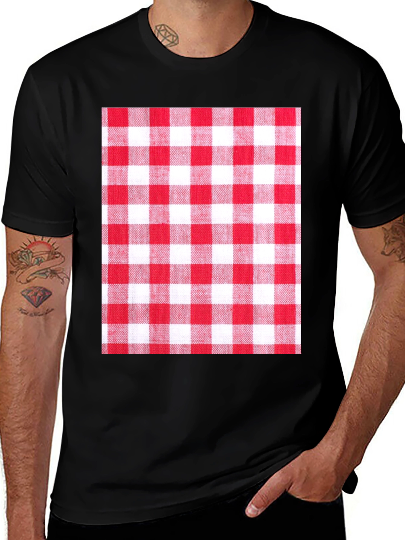 Picnic Plaid Graphic Tee - Stylish & Unique