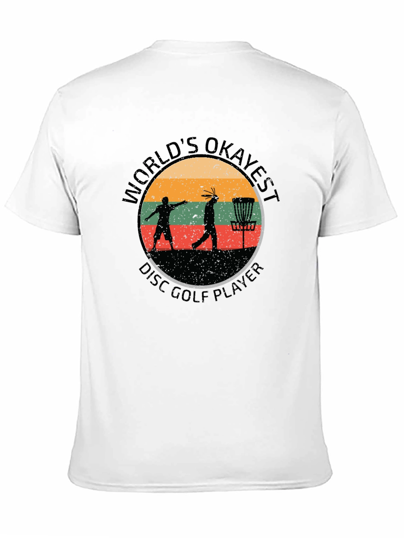 Worlds Okayest Disc Golf Player Black T-Shirt