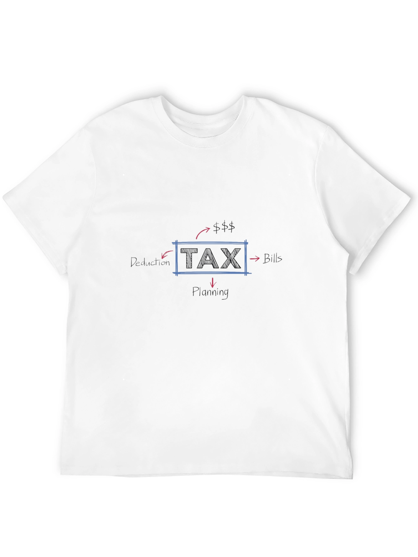 Tax Flowchart Black T-Shirt