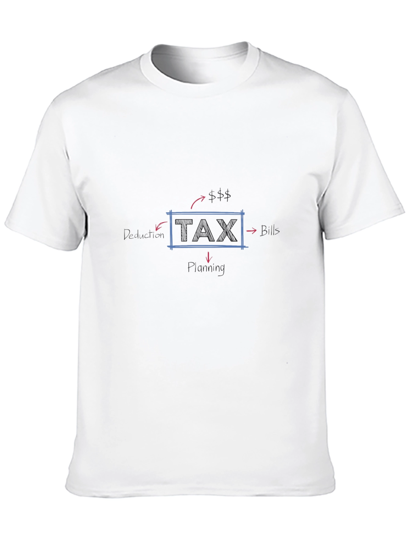 Tax Flowchart Black T-Shirt