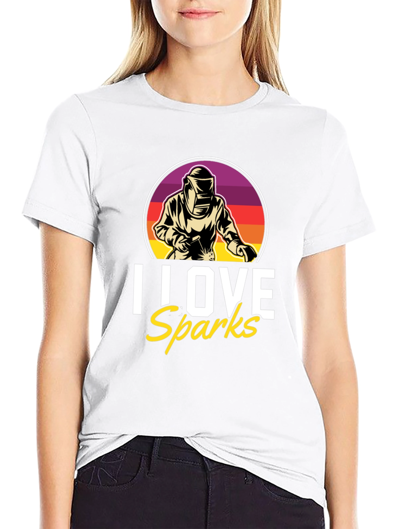 I Love Sparks Welding T-Shirt