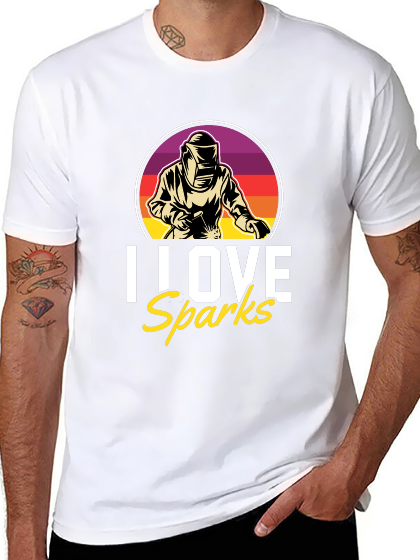 I Love Sparks Welding T-Shirt
